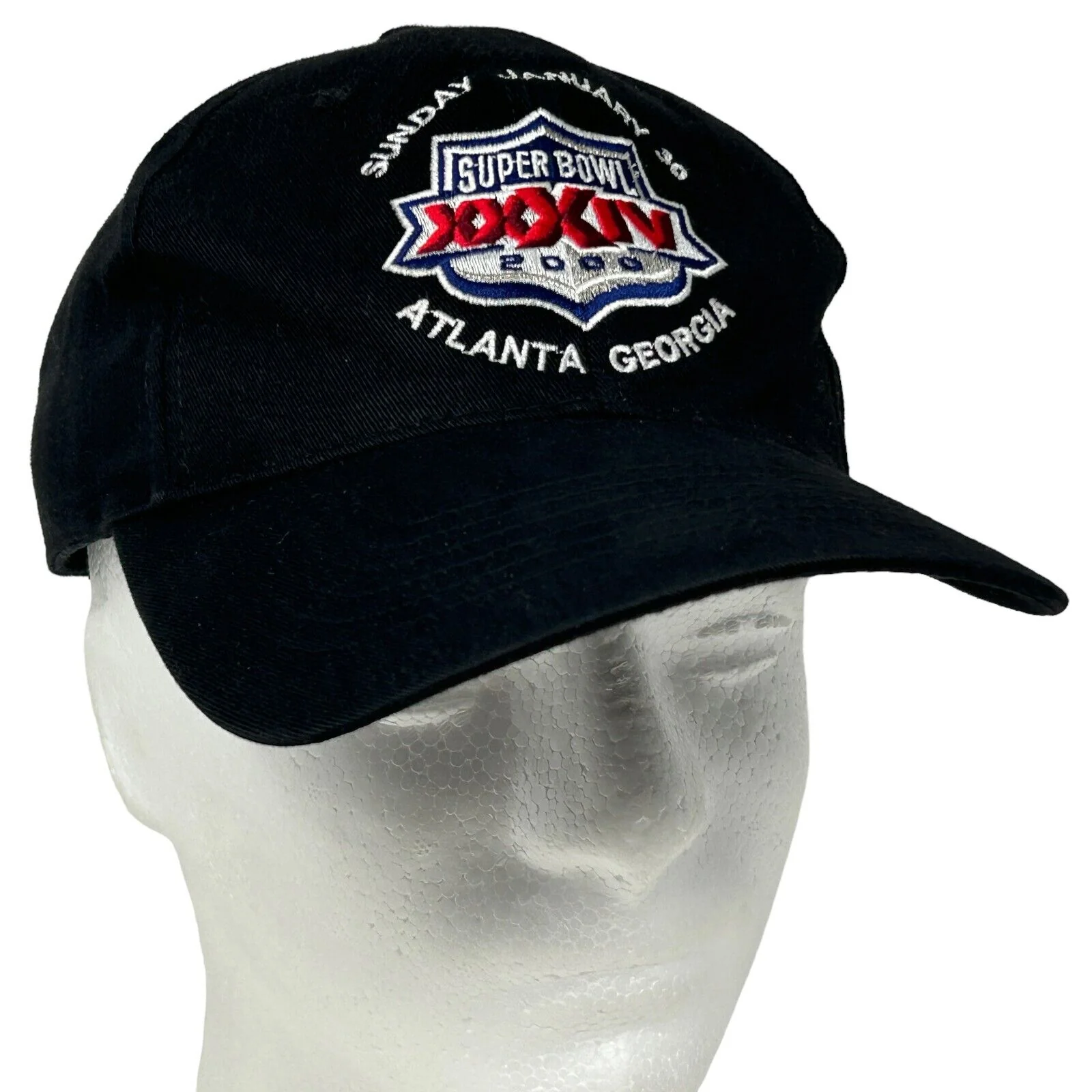 Vintage Y2Ks Super Bowl XXXIV Hat Baseball Cap Los Angeles Rams Black Snapback - Image 9