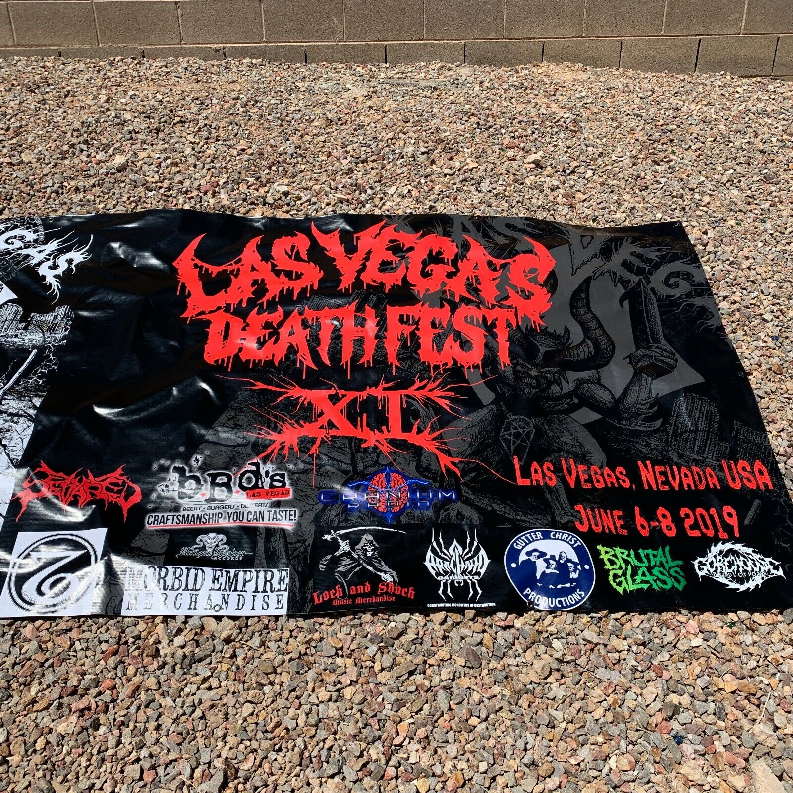2019 Las Vegas Death Fest XI Heavy Metal Concert Banner Poster Festival Devil - Image 4