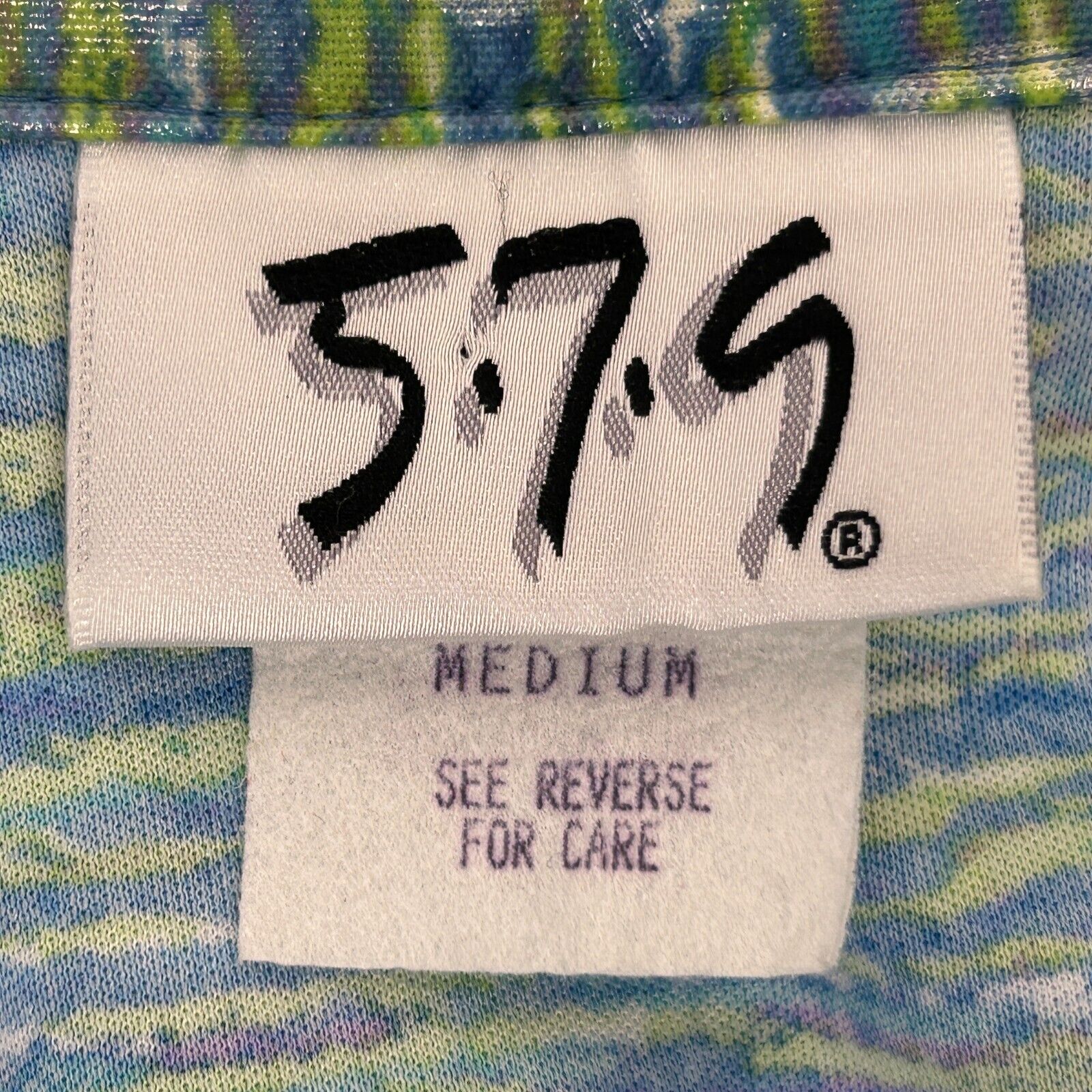 Vintage 90s 5-7-9 Cropped Rain Jacket Juniors Womens Medium Green Floral 579 USA - Image 6