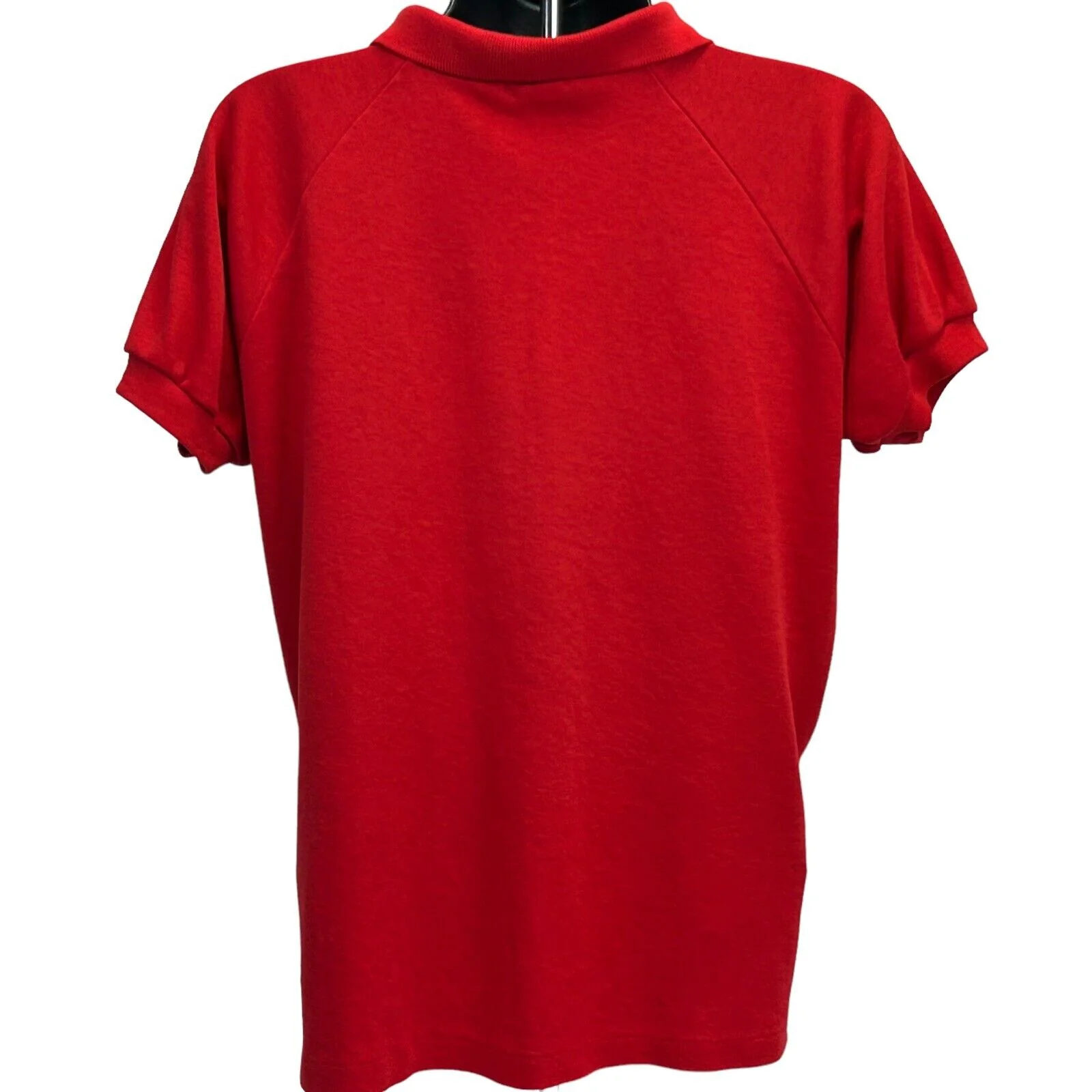 Vintage 80s BCC Country Club Tennis Polo Shirt Made In USA Red Womens L Large - Image 3