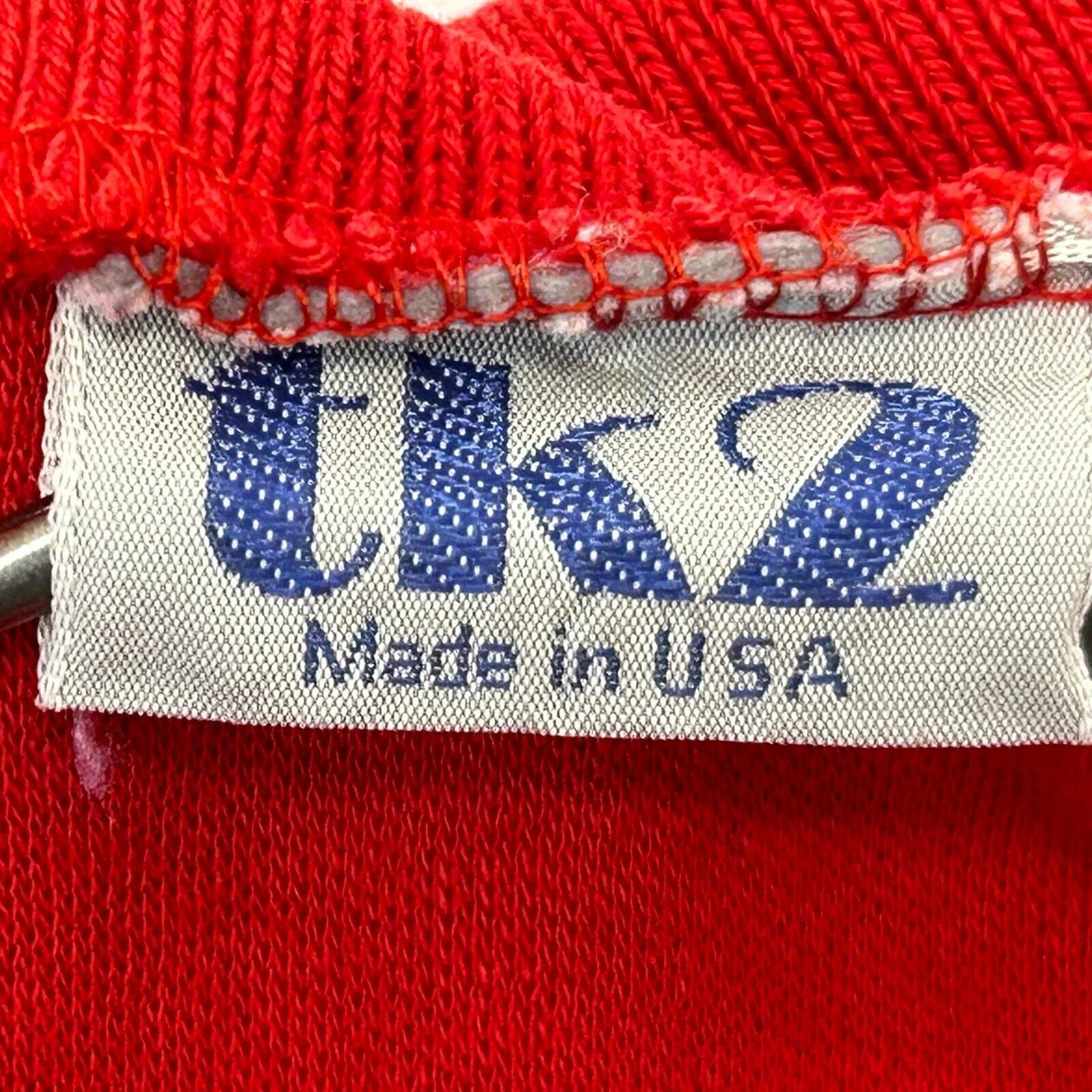 Vintage 80s BCC Country Club Tennis Polo Shirt Made In USA Red Womens L Large - Image 5