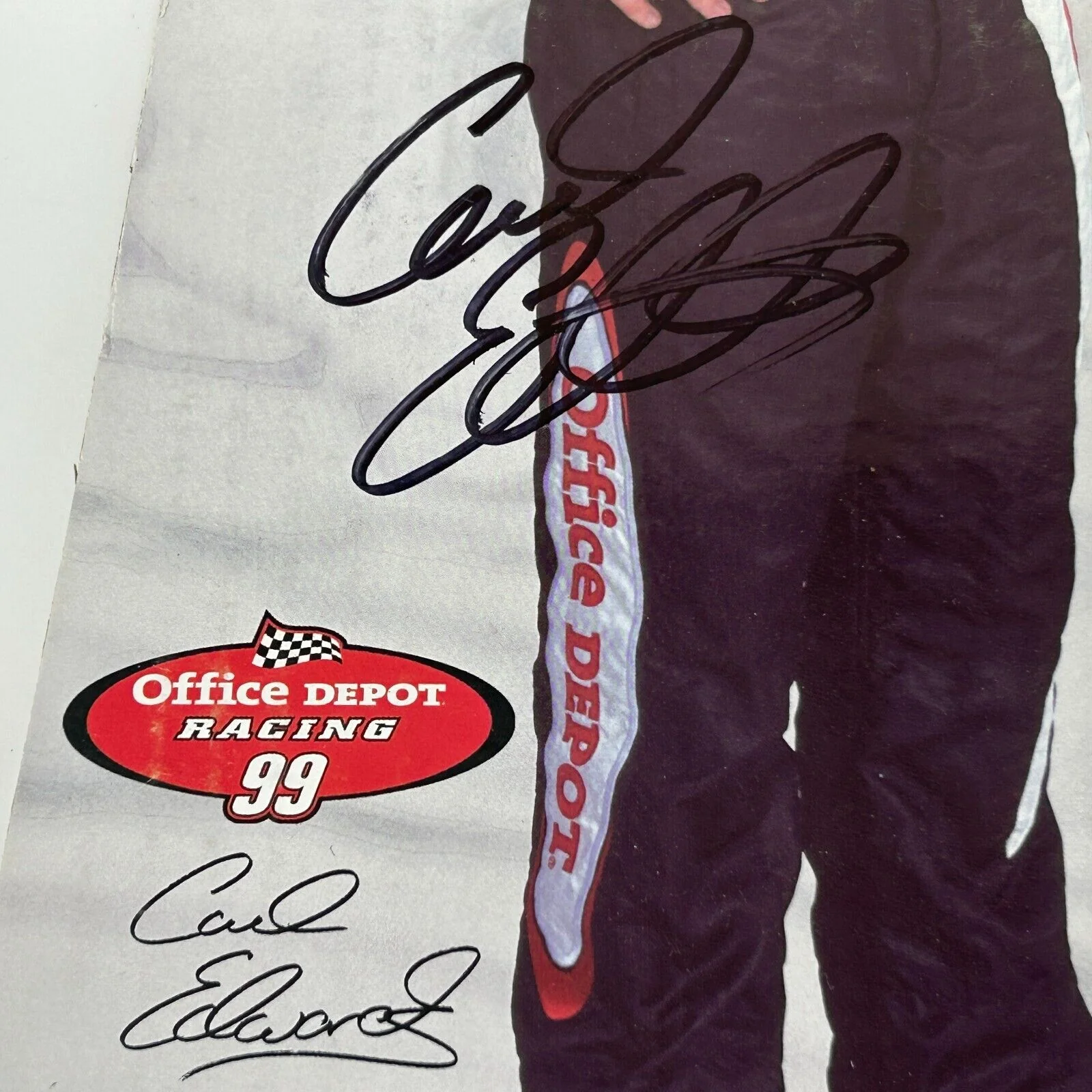 NASCAR Carl Edwards Casey Mears Signed Photos Autographed Motorsports 14 in - Image 3