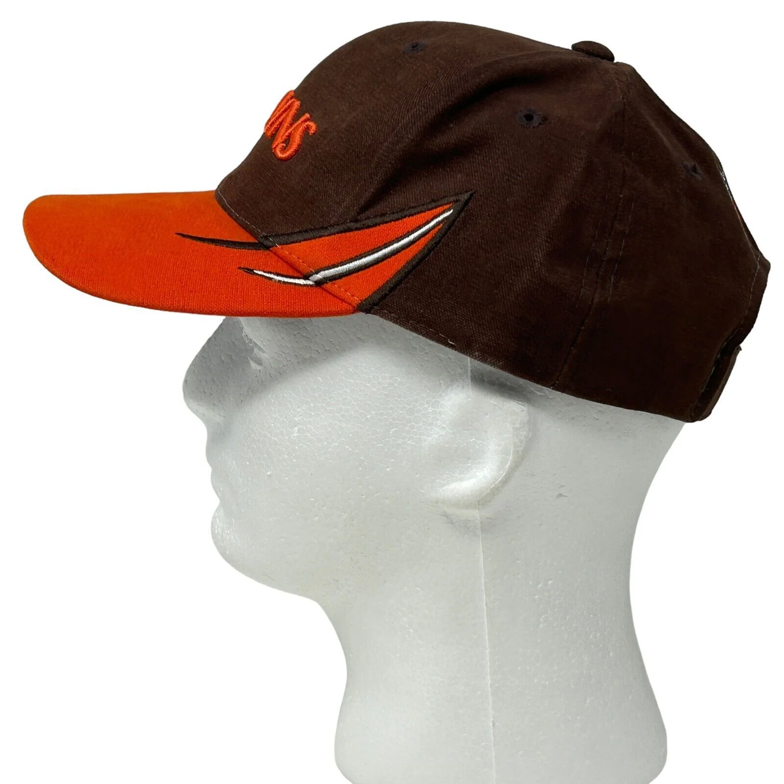 Vintage Y2Ks Cleveland Browns Hat Baseball Cap Brown NFL Football Strapback - Image 9