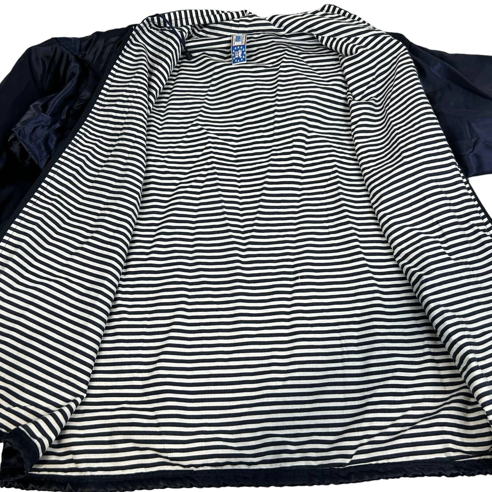 Vintage 90s Greece Satin Jacket Cruising the Aegean Sea Blue Womens XL X-Large - Image 4