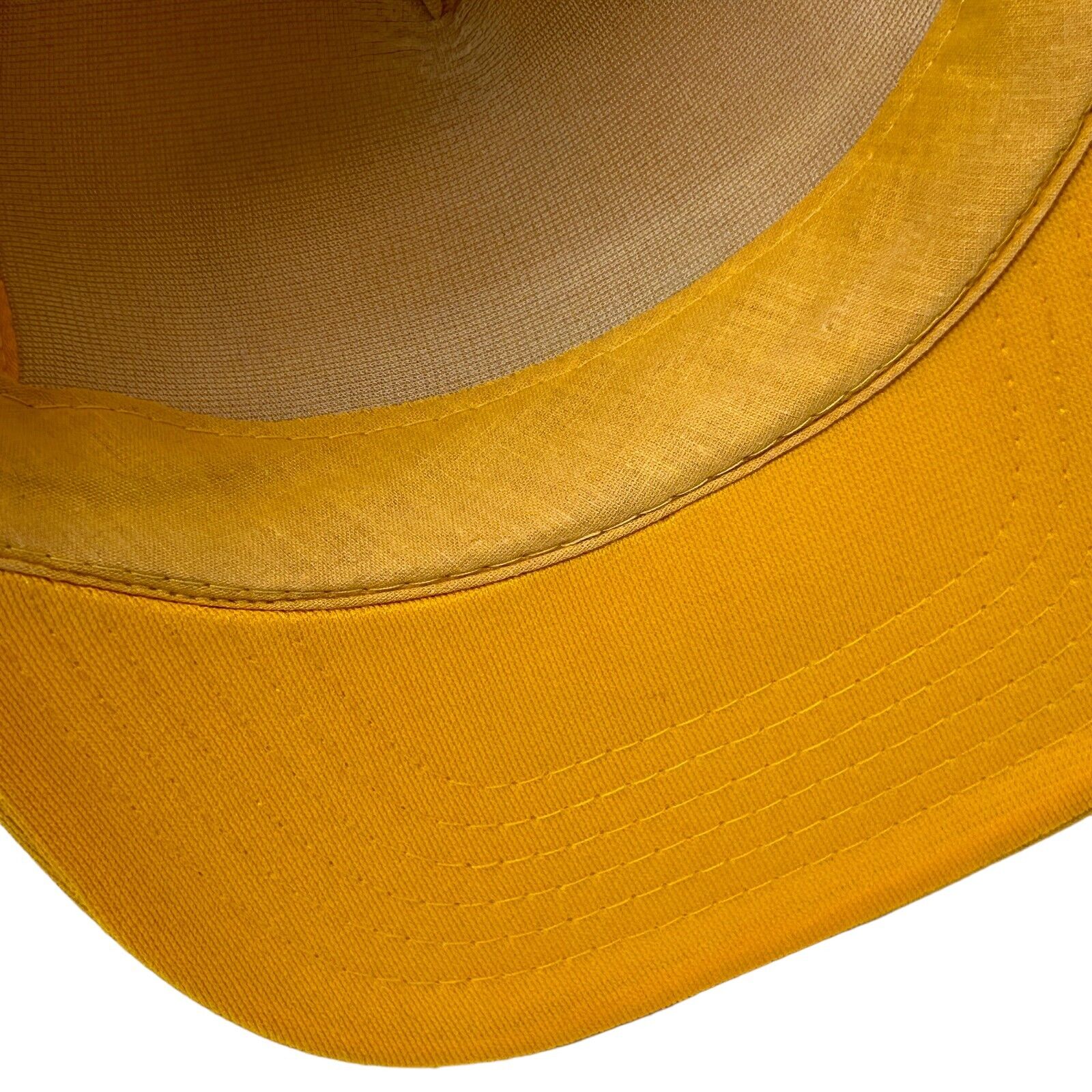 Vintage 80s Desert Equipment Co Trucker Hat Baseball Cap Bulldozer Mesh Yellow - Image 5