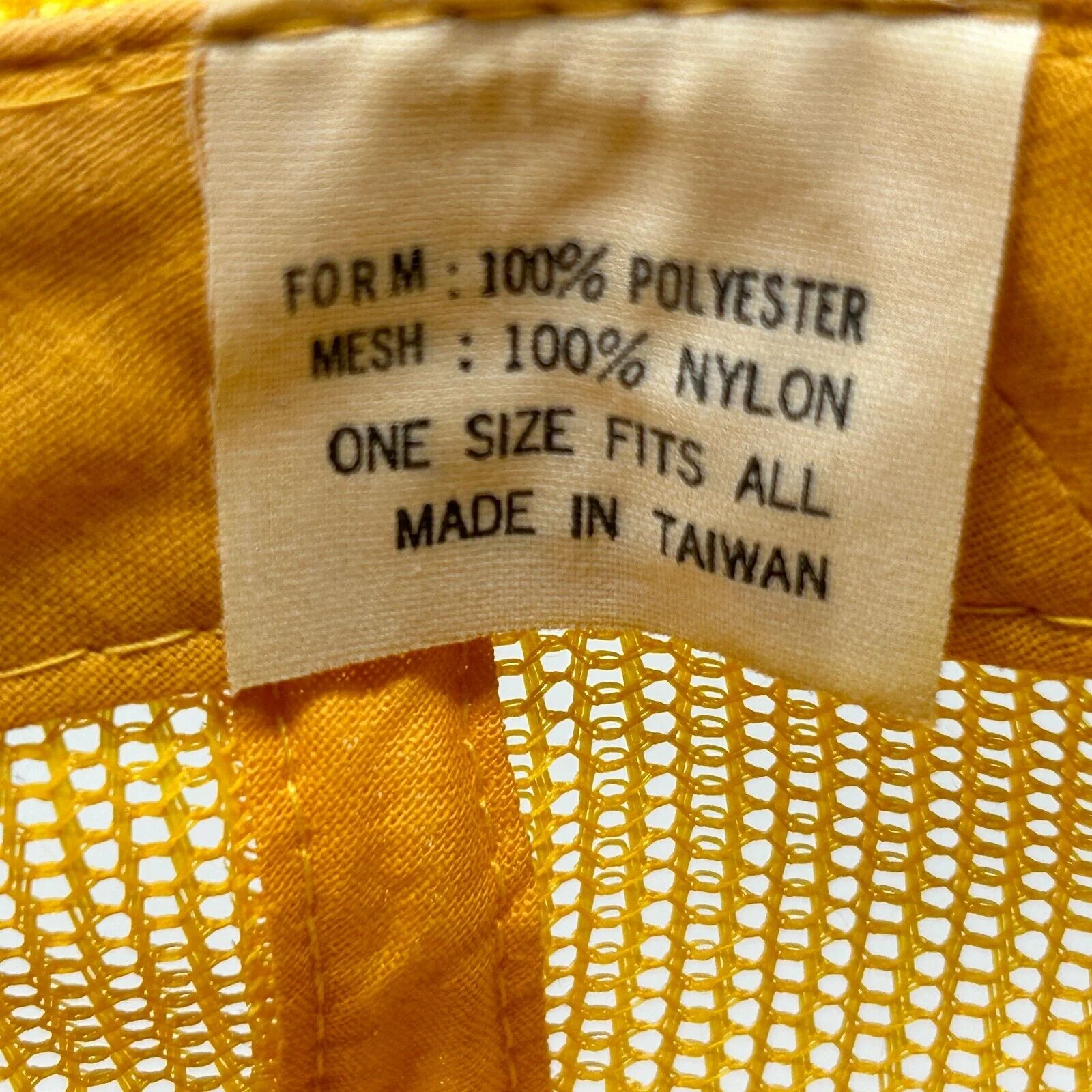 Vintage 80s Desert Equipment Co Trucker Hat Baseball Cap Bulldozer Mesh Yellow - Image 8