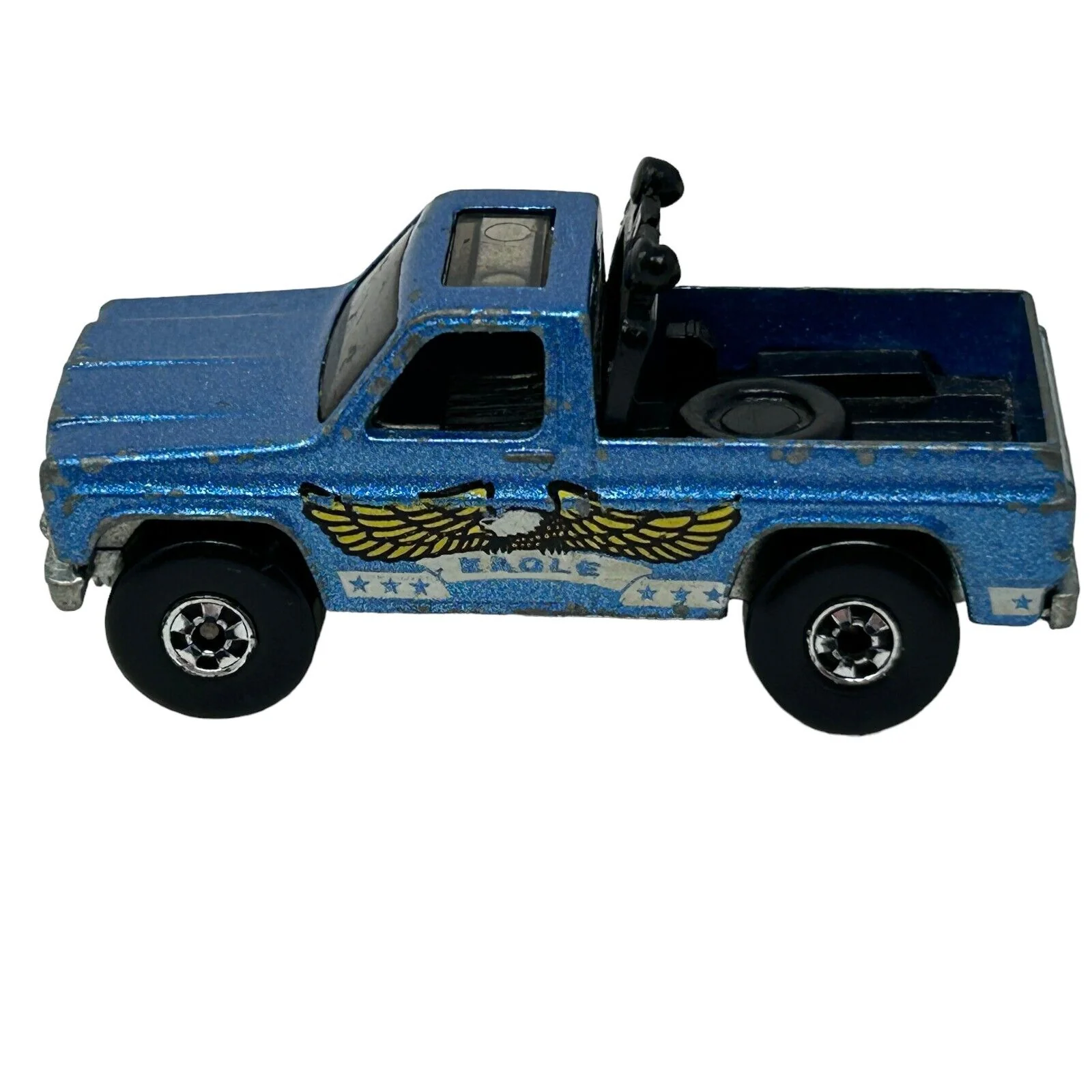 Eagle Bywayman Hot Wheels Diecast Car Pickup Truck Chevy Silverado Blue Vintage - Image 3
