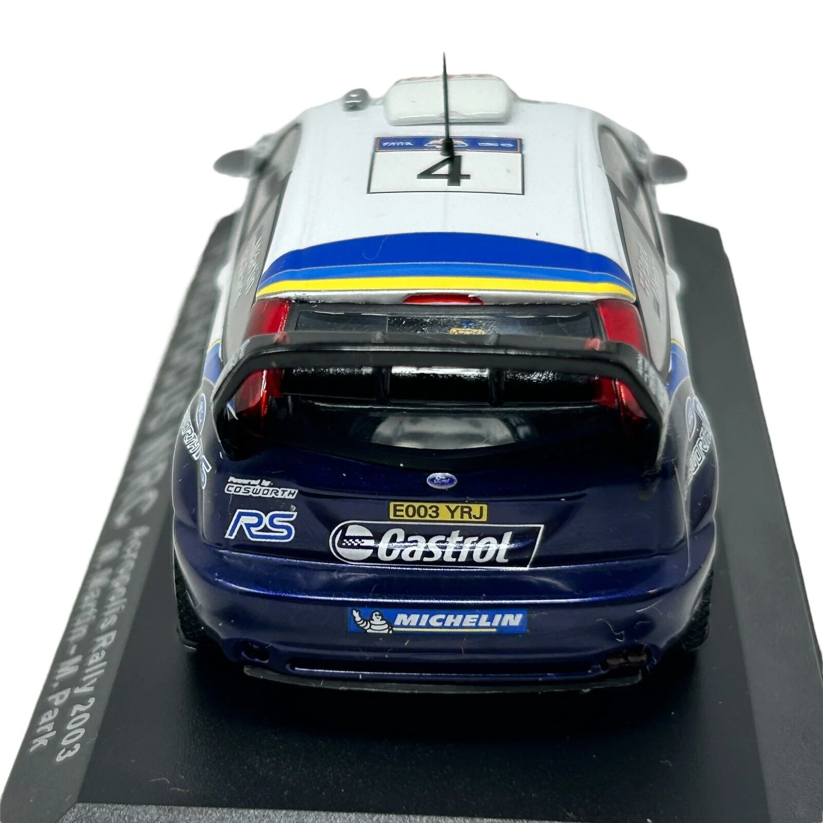 Ford Focus RS WRC Acropolis Rally 2003 Diecast Race Car 1/43 Altaya White - Image 8