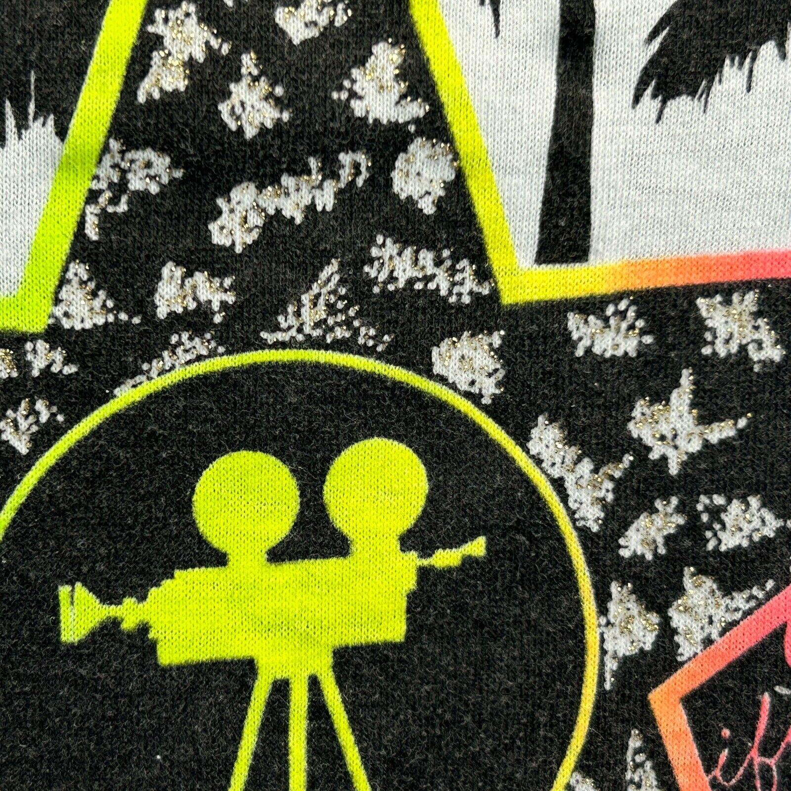 Vintage 90s Hollywood California T Shirt Tourist Films Movies White XL X-Large - Image 4