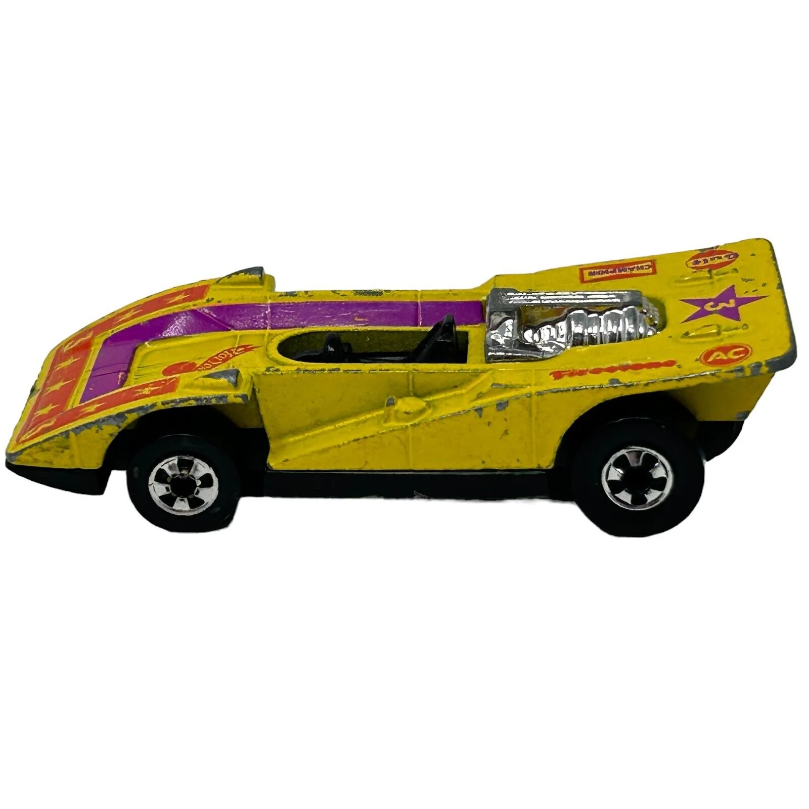 Hot Wheels Steam Roller Diecast Race Car Yellow Toy Vehicle Vintage 1978 HK - Image 3