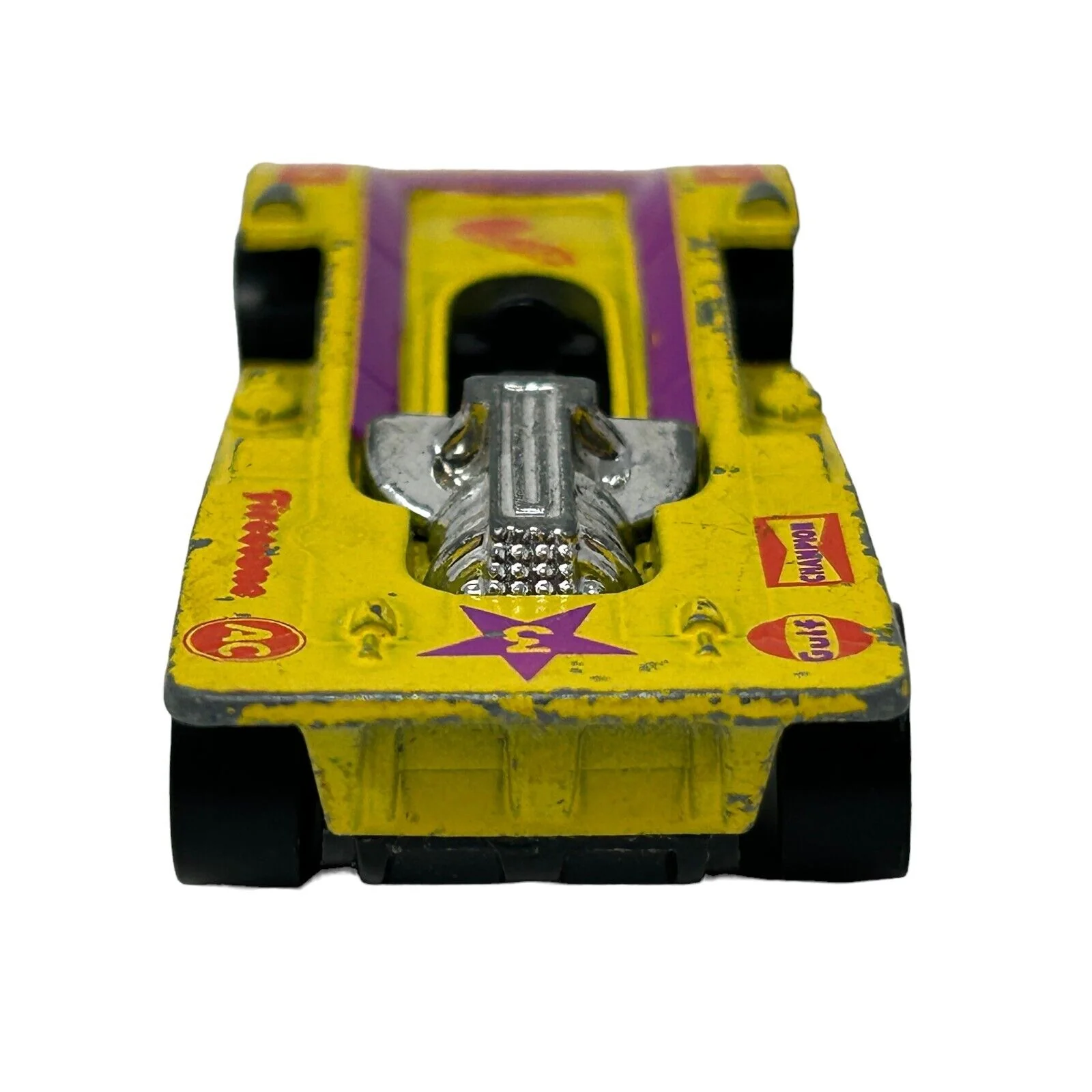 Hot Wheels Steam Roller Diecast Race Car Yellow Toy Vehicle Vintage 1978 HK - Image 4