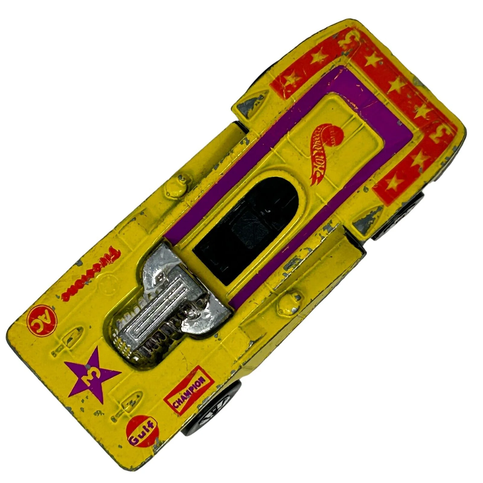 Hot Wheels Steam Roller Diecast Race Car Yellow Toy Vehicle Vintage 1978 HK - Image 6