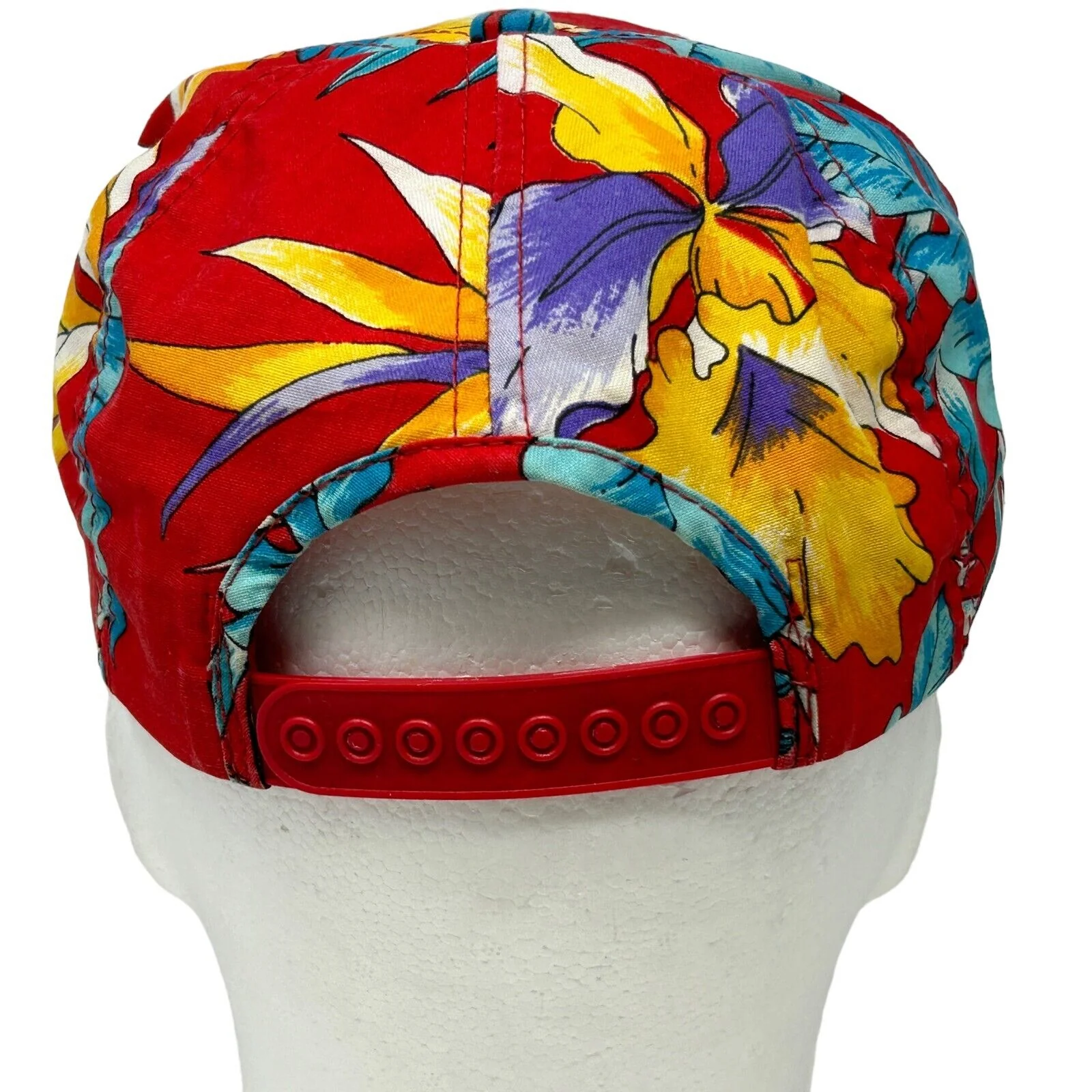 Vintage 90s Jose Cuervo Tequila Hat Baseball Cap Floral K-Products Red Snapback - Image 3