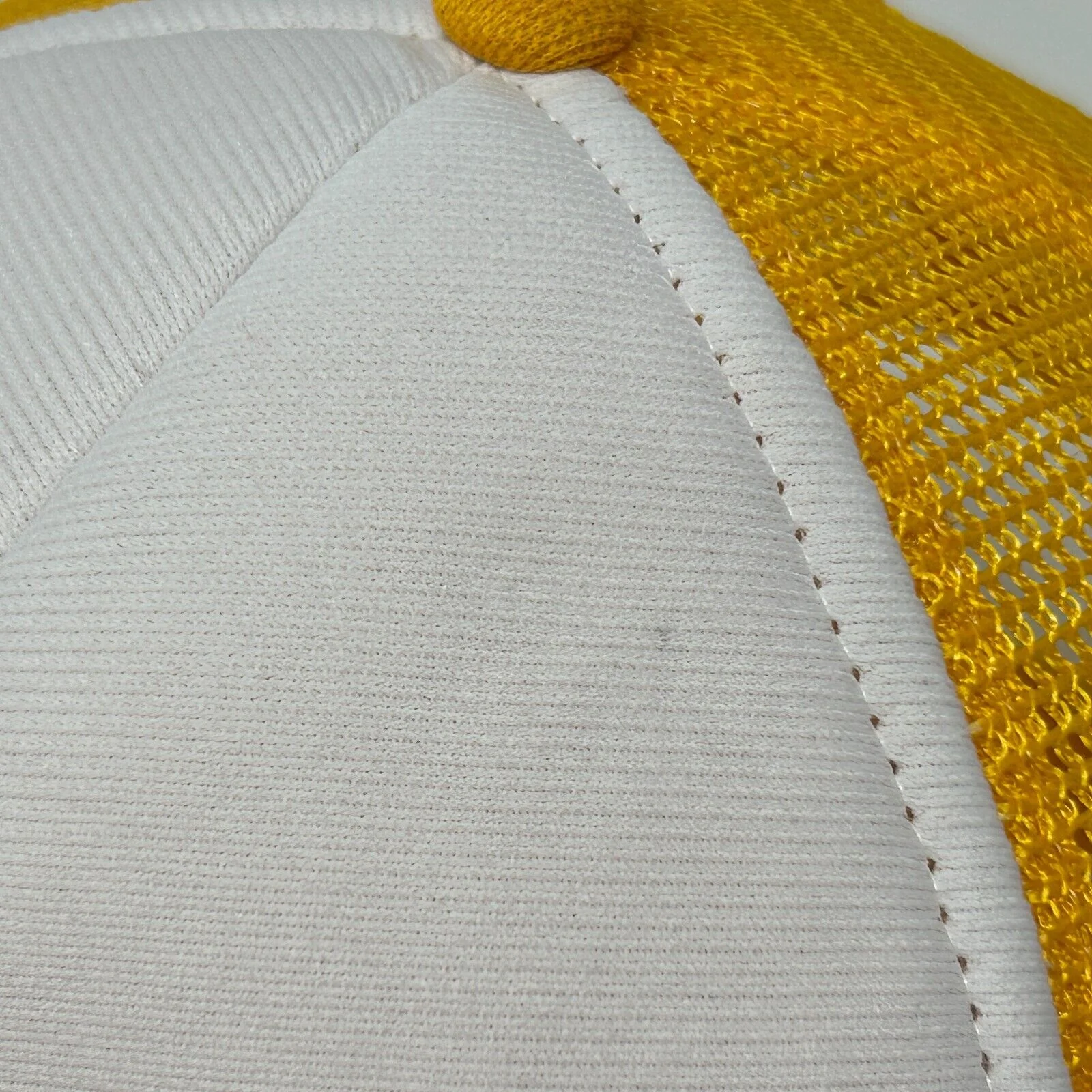 Vintage 80s KW Pipeline Inc Patch Trucker Hat Baseball Cap Backhoe Mesh Yellow - Image 6