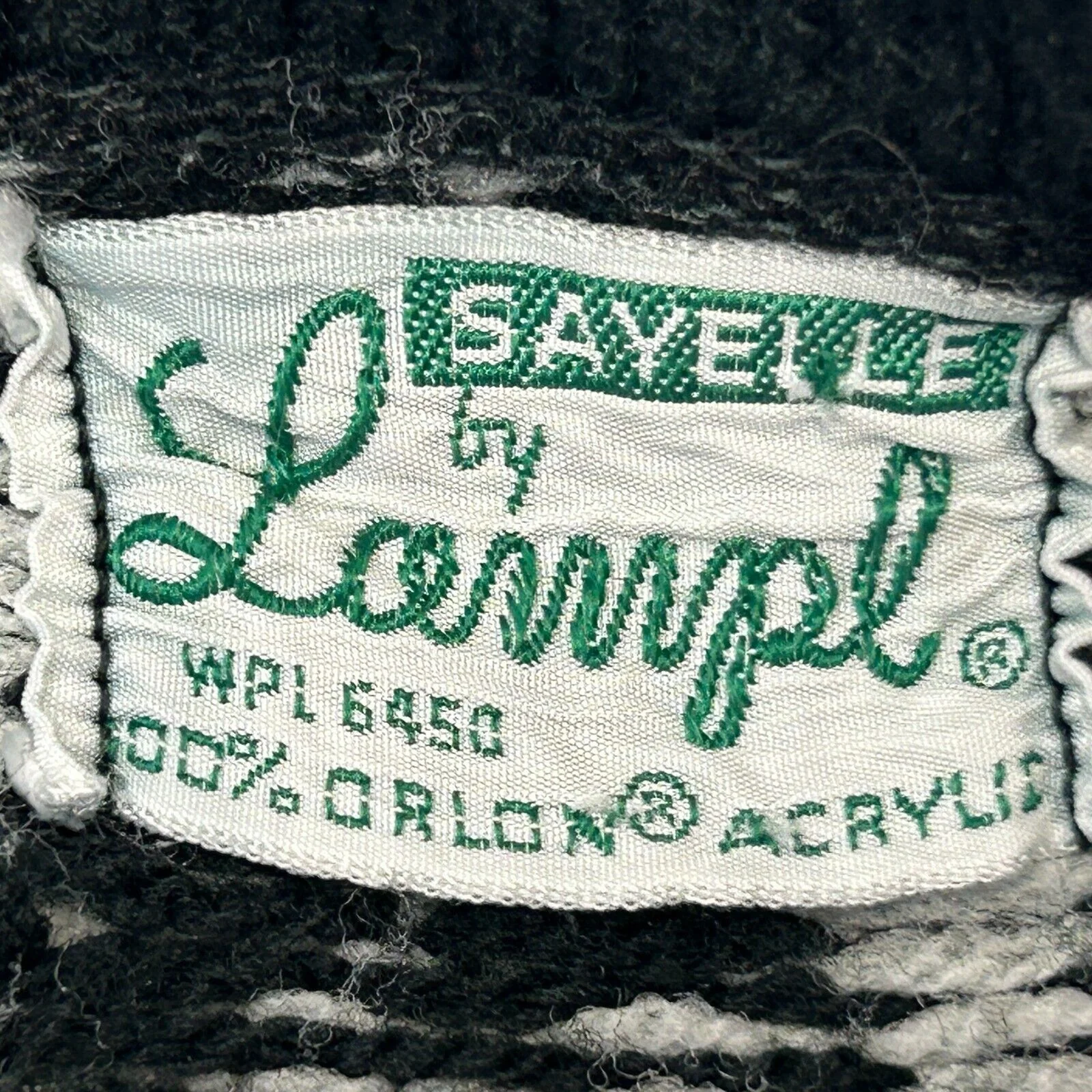 Vintage 60s Open Front Cardigan Sweater Black White Floral Lampl Womens M Medium - Image 5