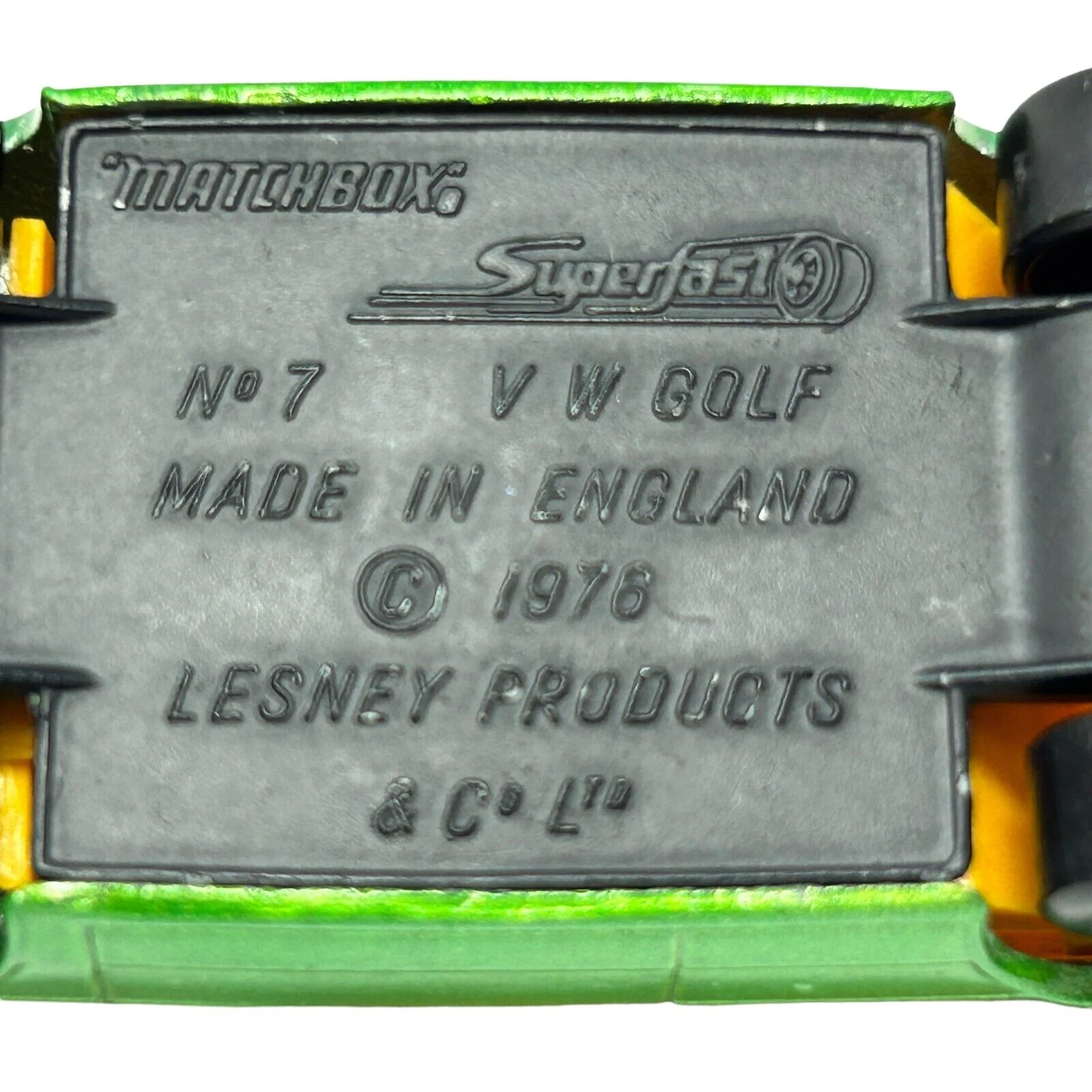 Vintage Matchbox 7 VW Golf Diecast Toy Car Volkswagen Superfast Green England - Image 8