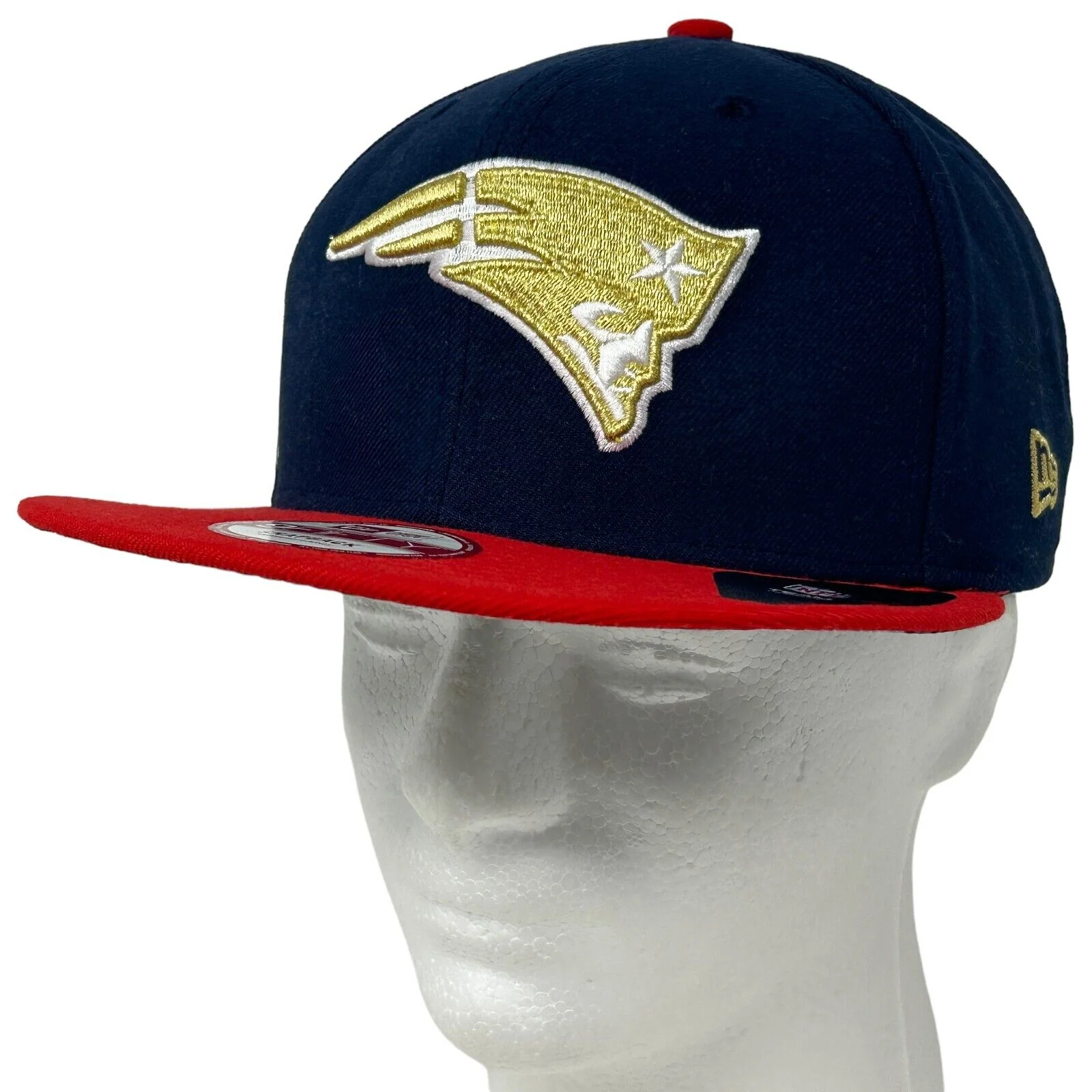 Vintage Y2Ks New England Patriots 3x Champions Hat Baseball Cap Blue New Era NFL - Image 11