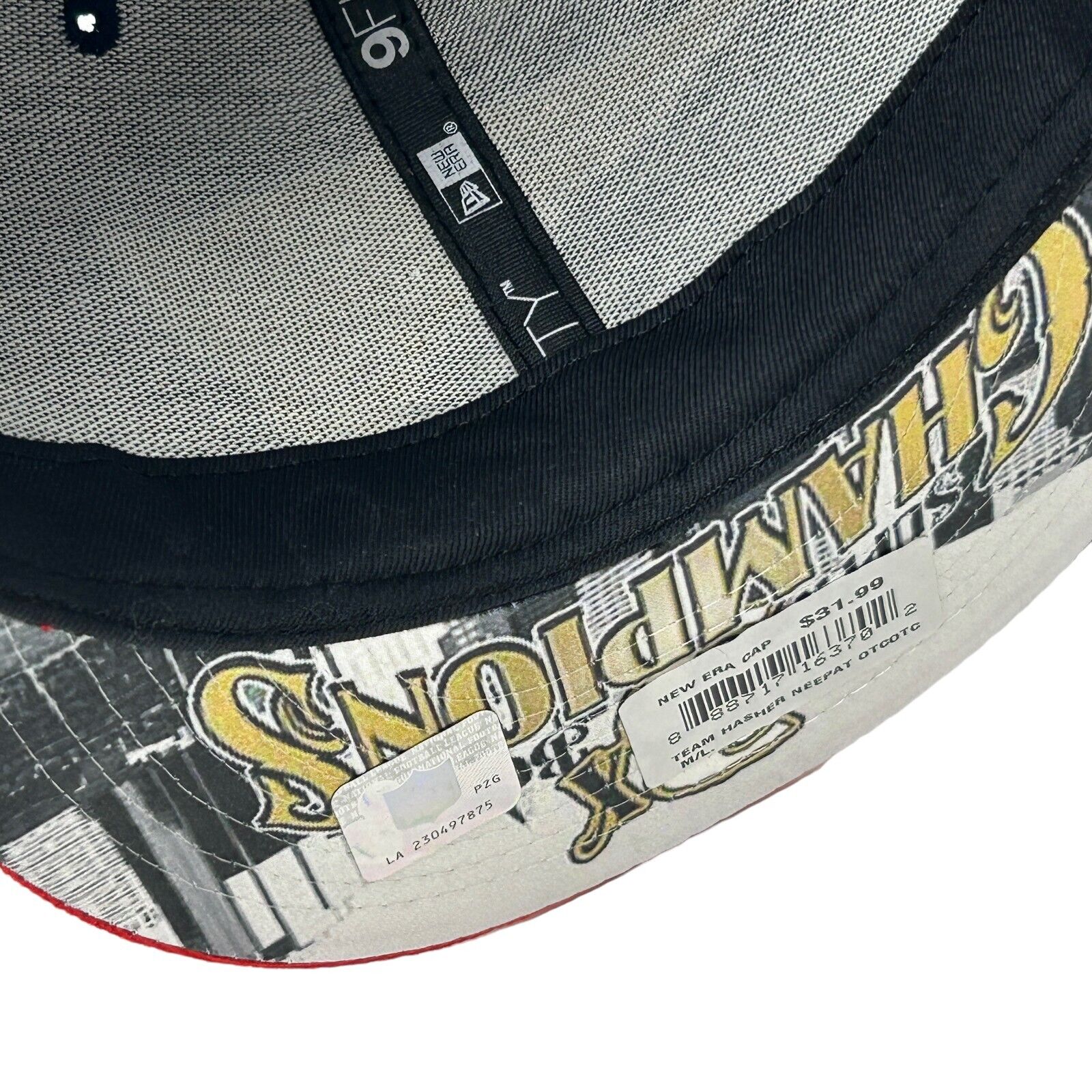 Vintage Y2Ks New England Patriots 3x Champions Hat Baseball Cap Blue New Era NFL - Image 5