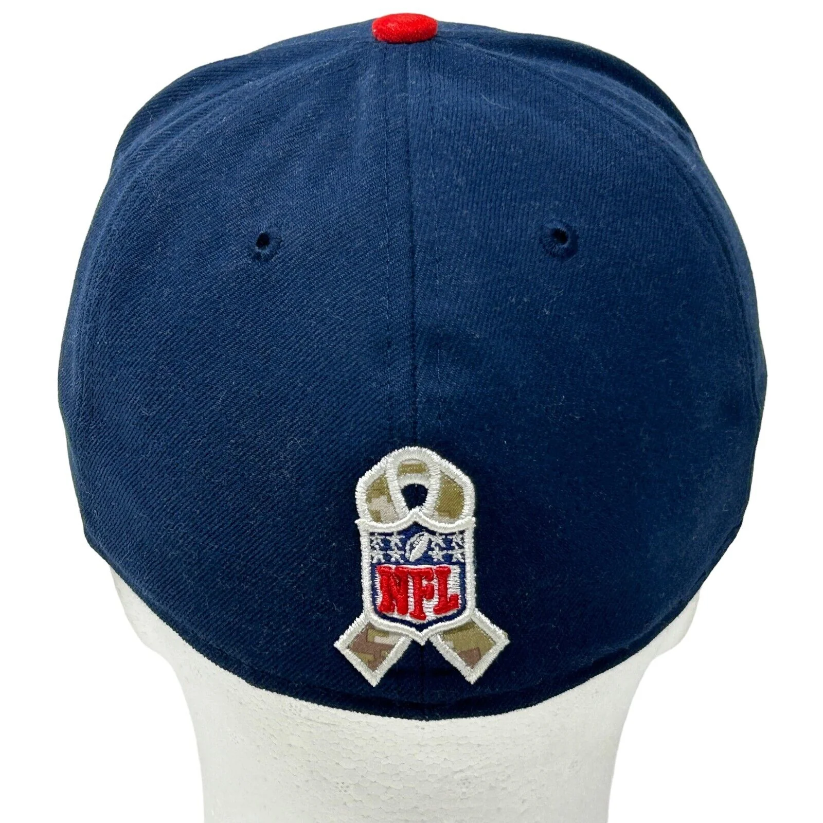 New England Patriots Hat Baseball Cap Blue New Era Salute to Service NFL 7 1/4 - Image 3
