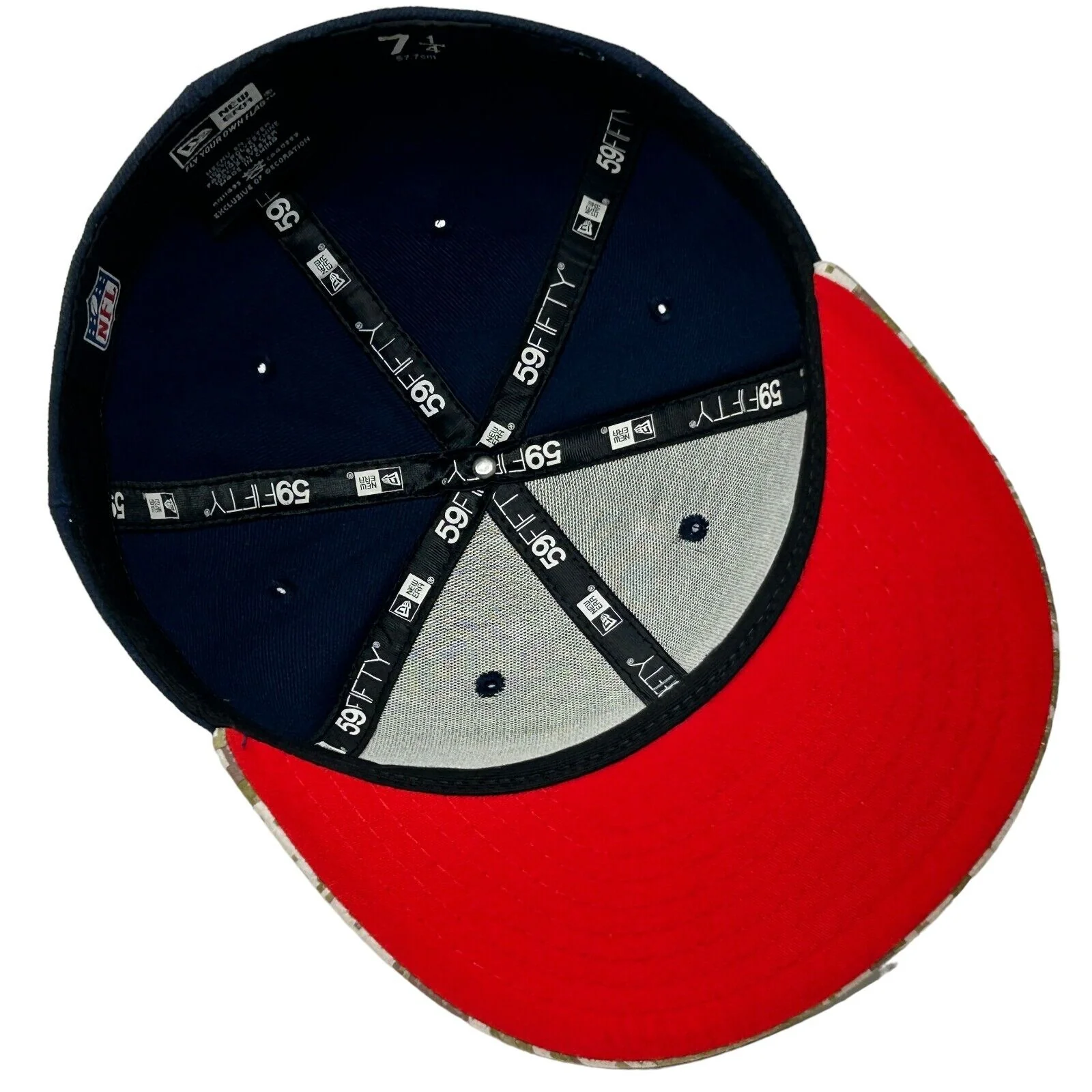 New England Patriots Hat Baseball Cap Blue New Era Salute to Service NFL 7 1/4 - Image 4