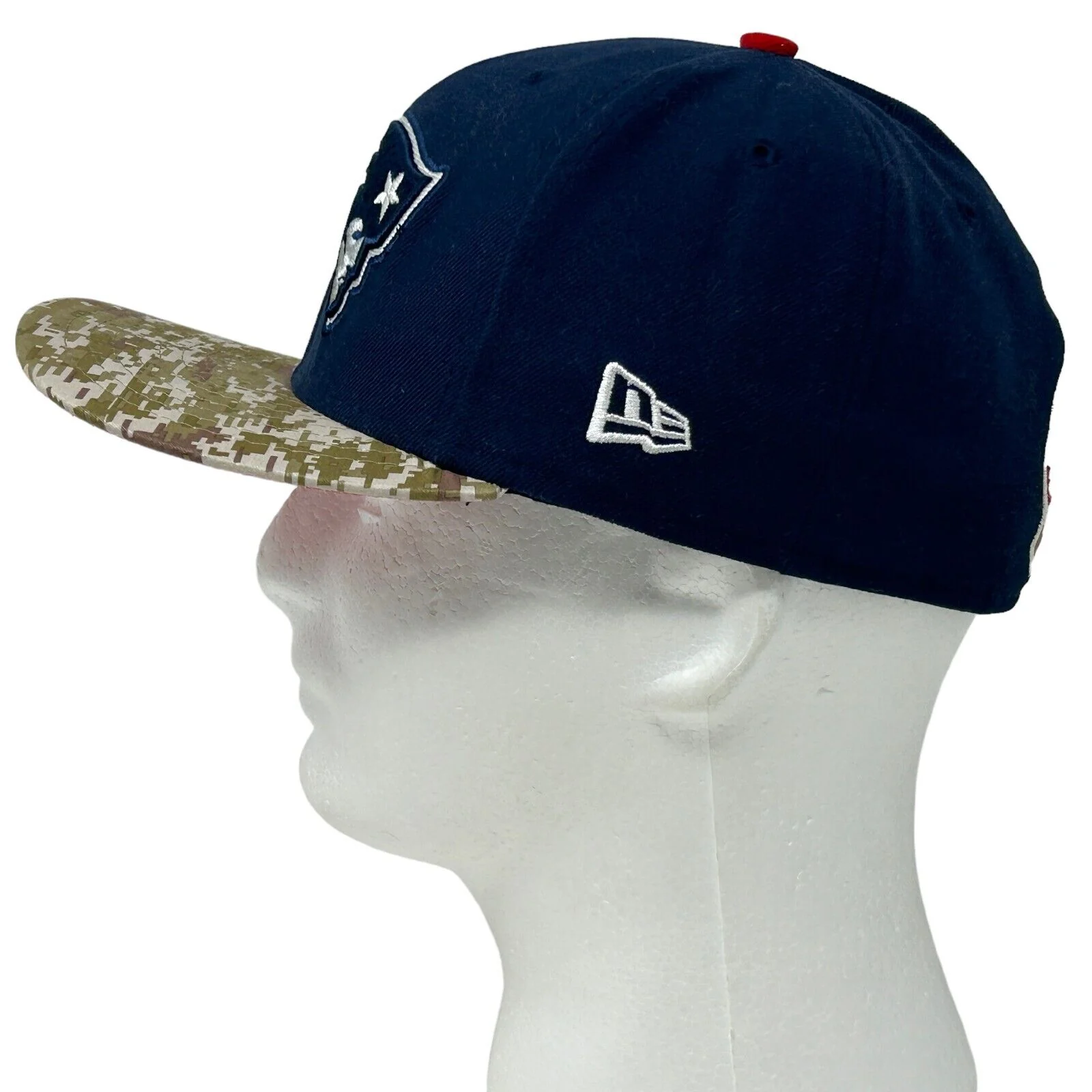New England Patriots Hat Baseball Cap Blue New Era Salute to Service NFL 7 1/4 - Image 6
