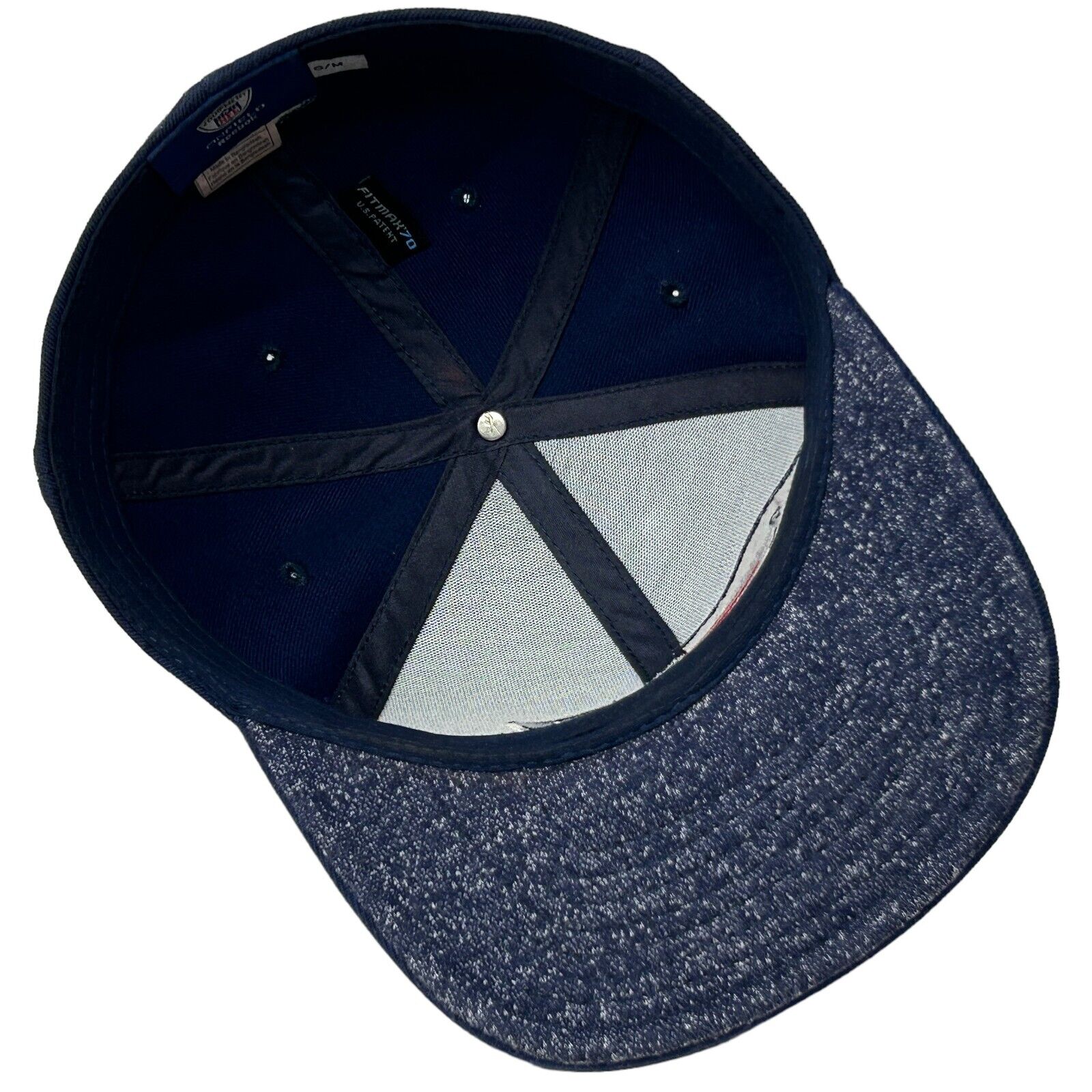 New England Patriots Hat Baseball Cap Blue Reebok NFL Wool Blend Flex Fitted S-M - Image 6
