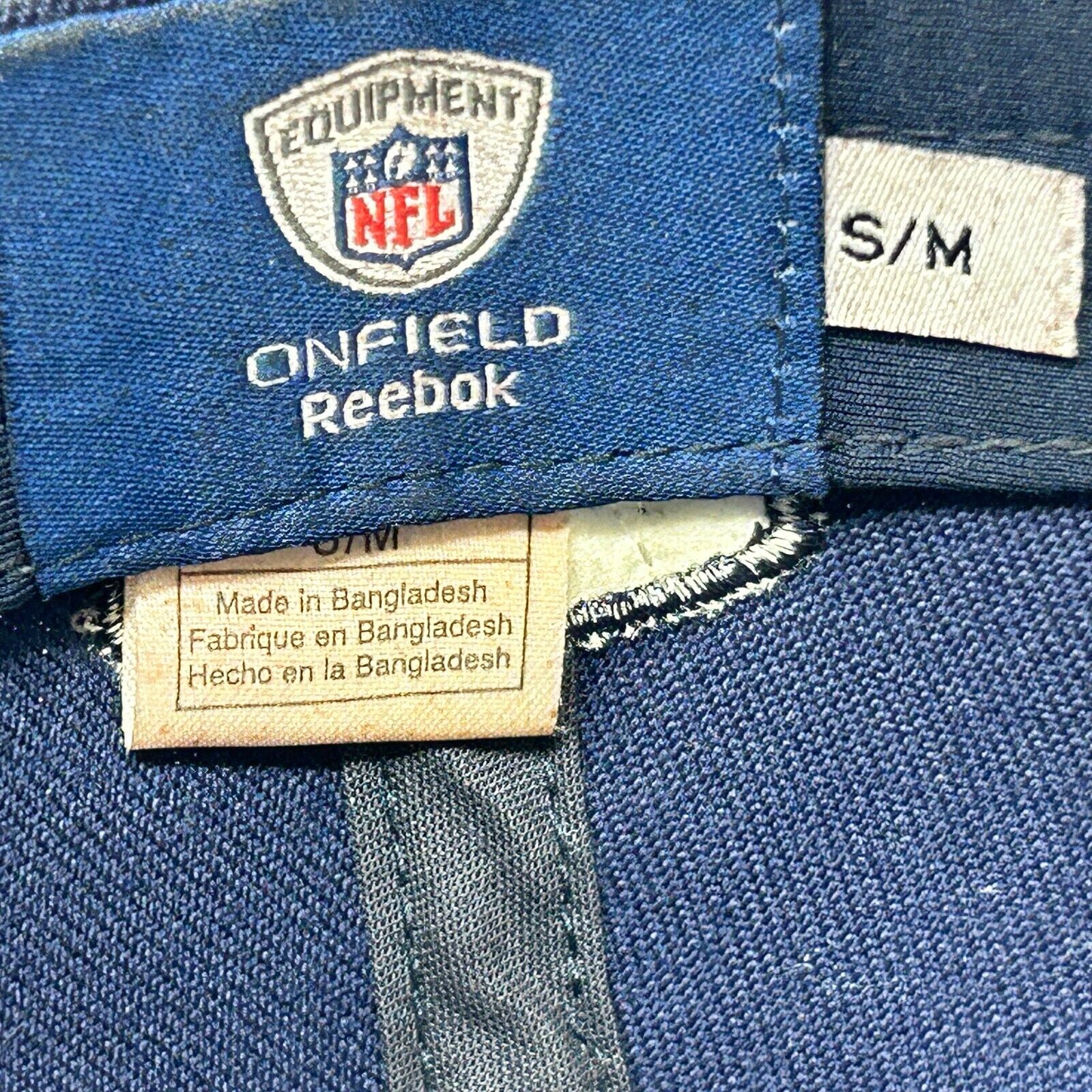 New England Patriots Hat Baseball Cap Blue Reebok NFL Wool Blend Flex Fitted S-M - Image 8