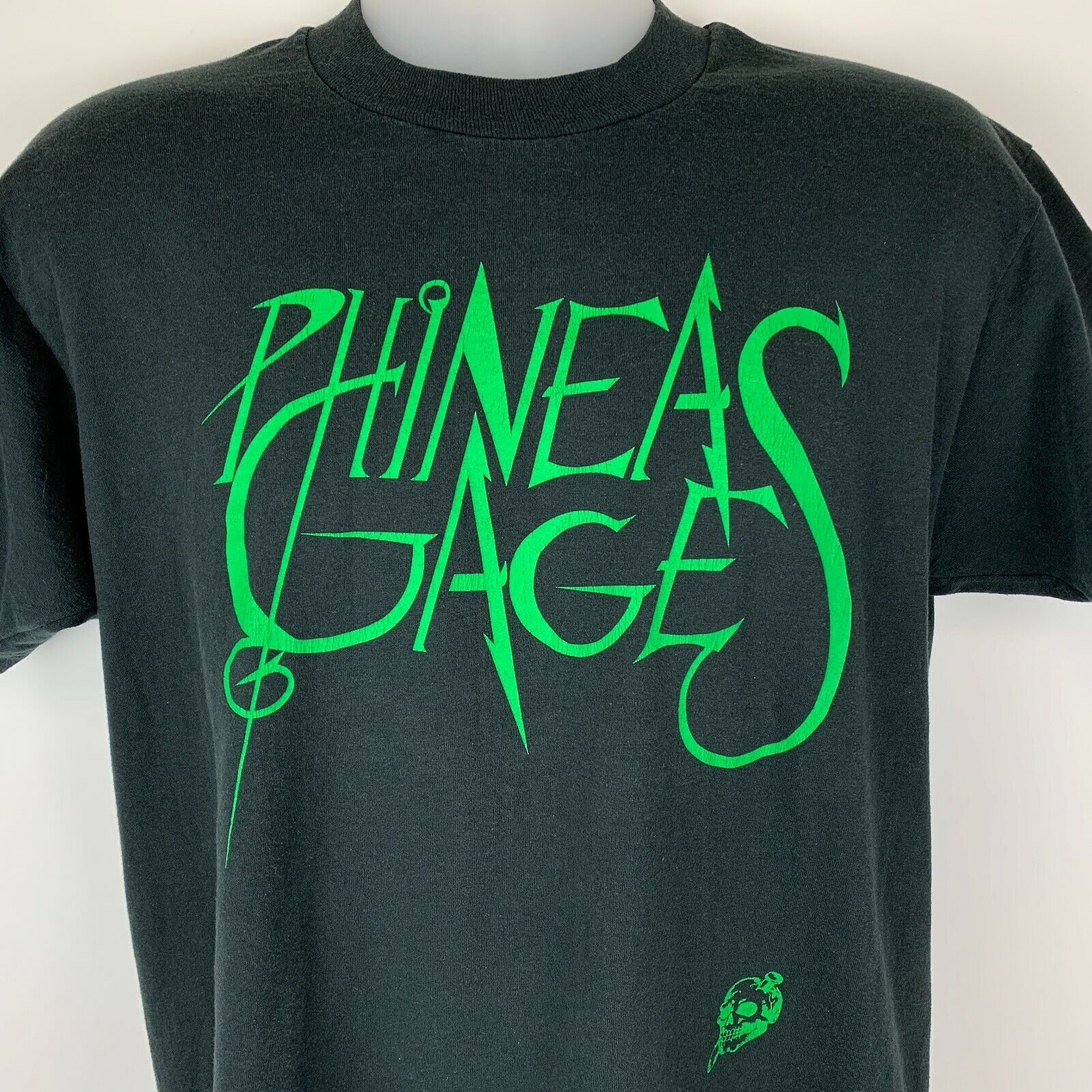 Vintage 90s Phineas Gage T Shirt Arizona Heavy Metal Band USA Made Black L Large - Image 5