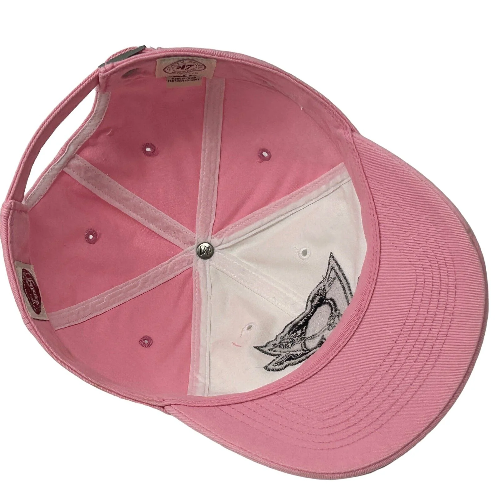 Pittsburgh Penguins Sequin Womens Hat Cap Pink NHL 47 Brand Strapback Ice Hockey - Image 4