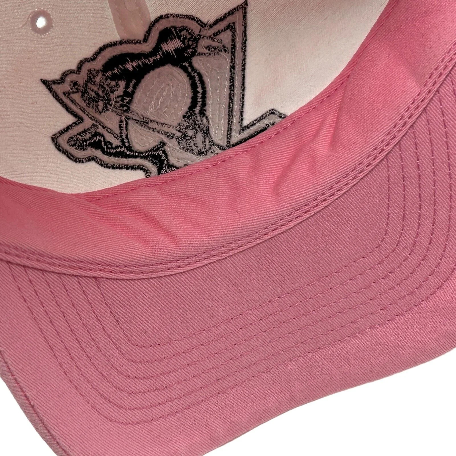 Pittsburgh Penguins Sequin Womens Hat Cap Pink NHL 47 Brand Strapback Ice Hockey - Image 5