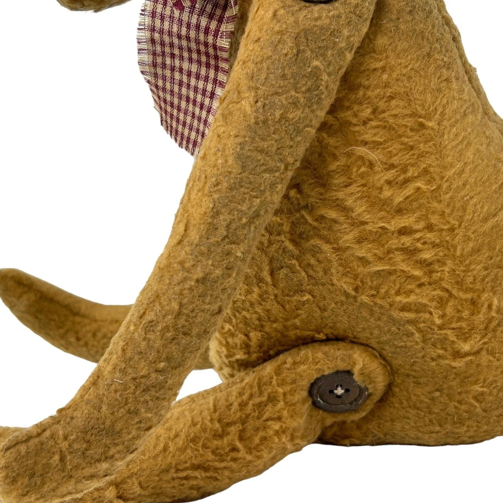 Plush Teddy Bear Stuffed Animal Wearing Eyeglasses Button Joints Beige Tan - Image 7