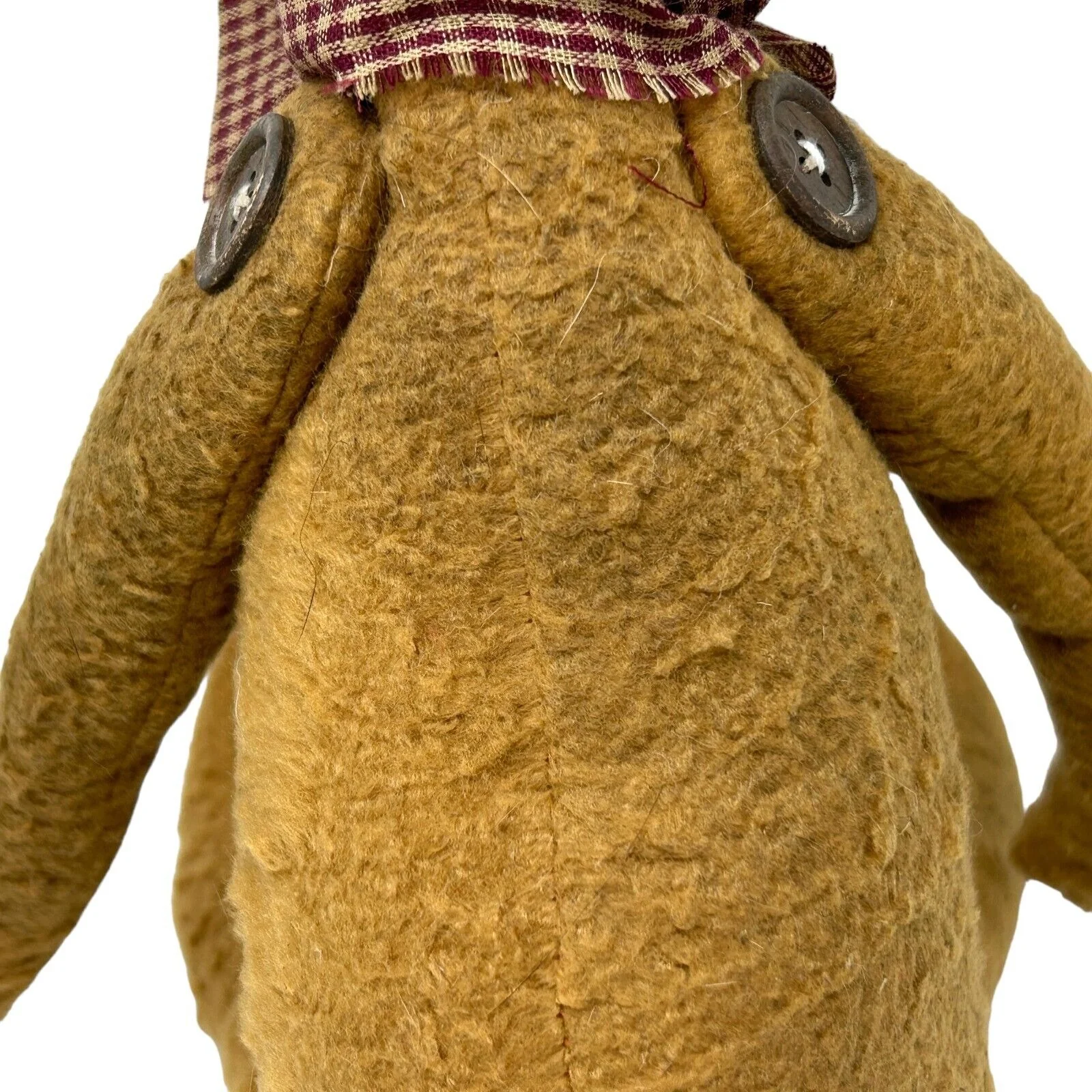 Plush Teddy Bear Stuffed Animal Wearing Eyeglasses Button Joints Beige Tan - Image 8