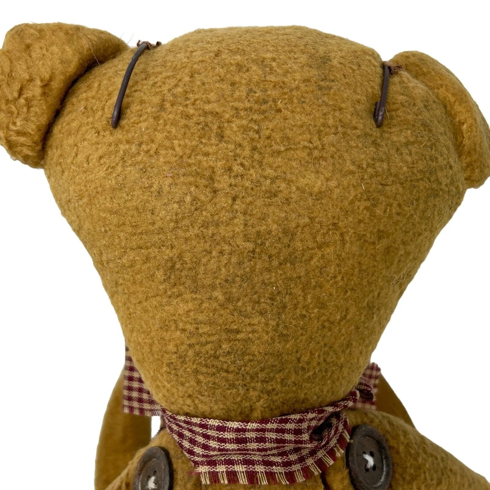 Plush Teddy Bear Stuffed Animal Wearing Eyeglasses Button Joints Beige Tan - Image 9