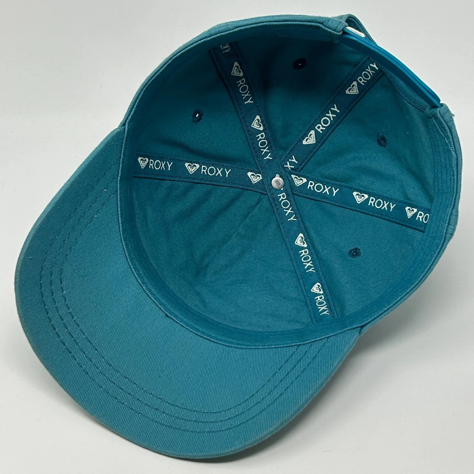 ROXY Womens Hat Baseball Cap Palm Tree Surfer Surfing Snowboarding Snapback Blue - Image 4