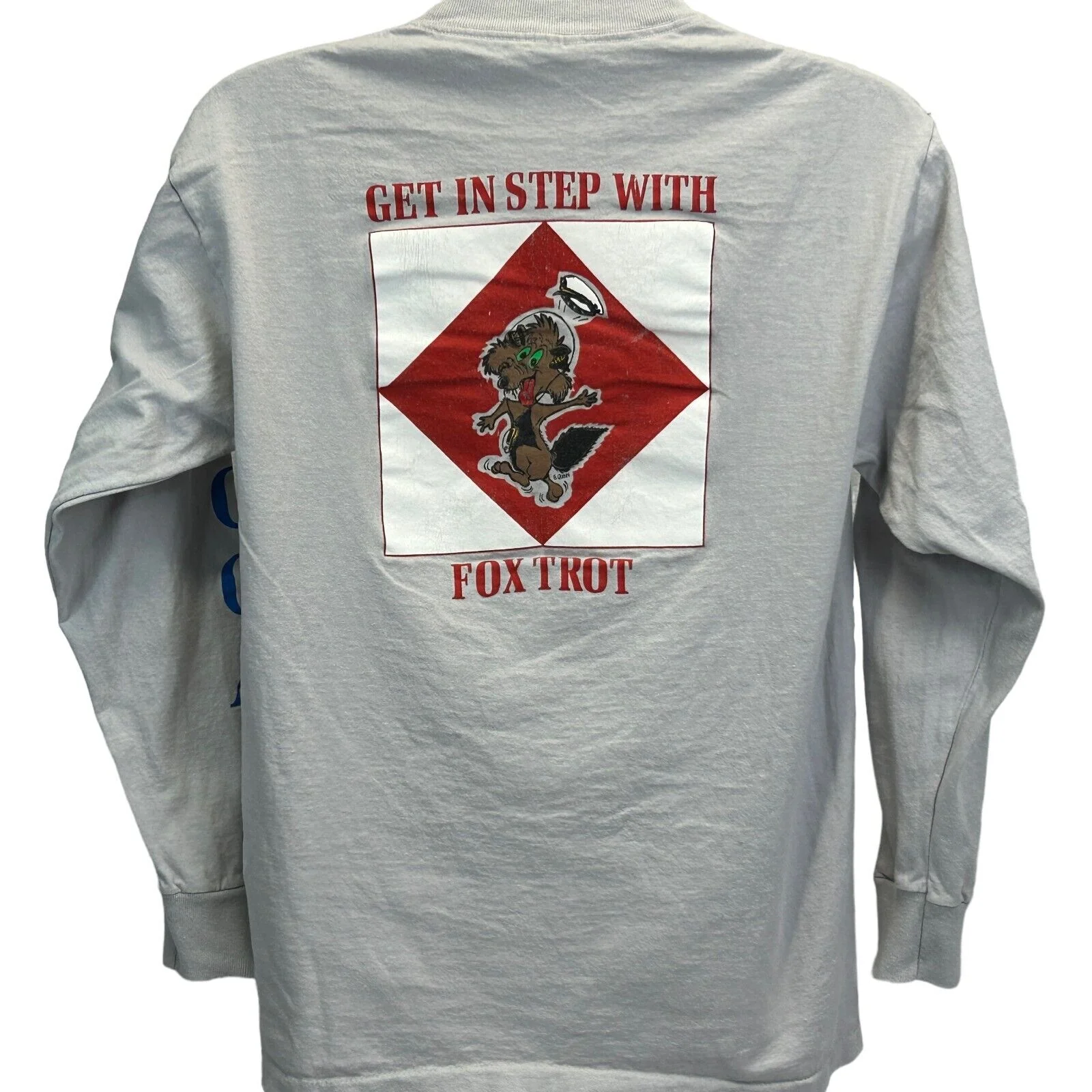 Vintage 80s US Coast Guard Academy Foxtrot T Shirt USCGA USA Made Gray L Large - Image 3