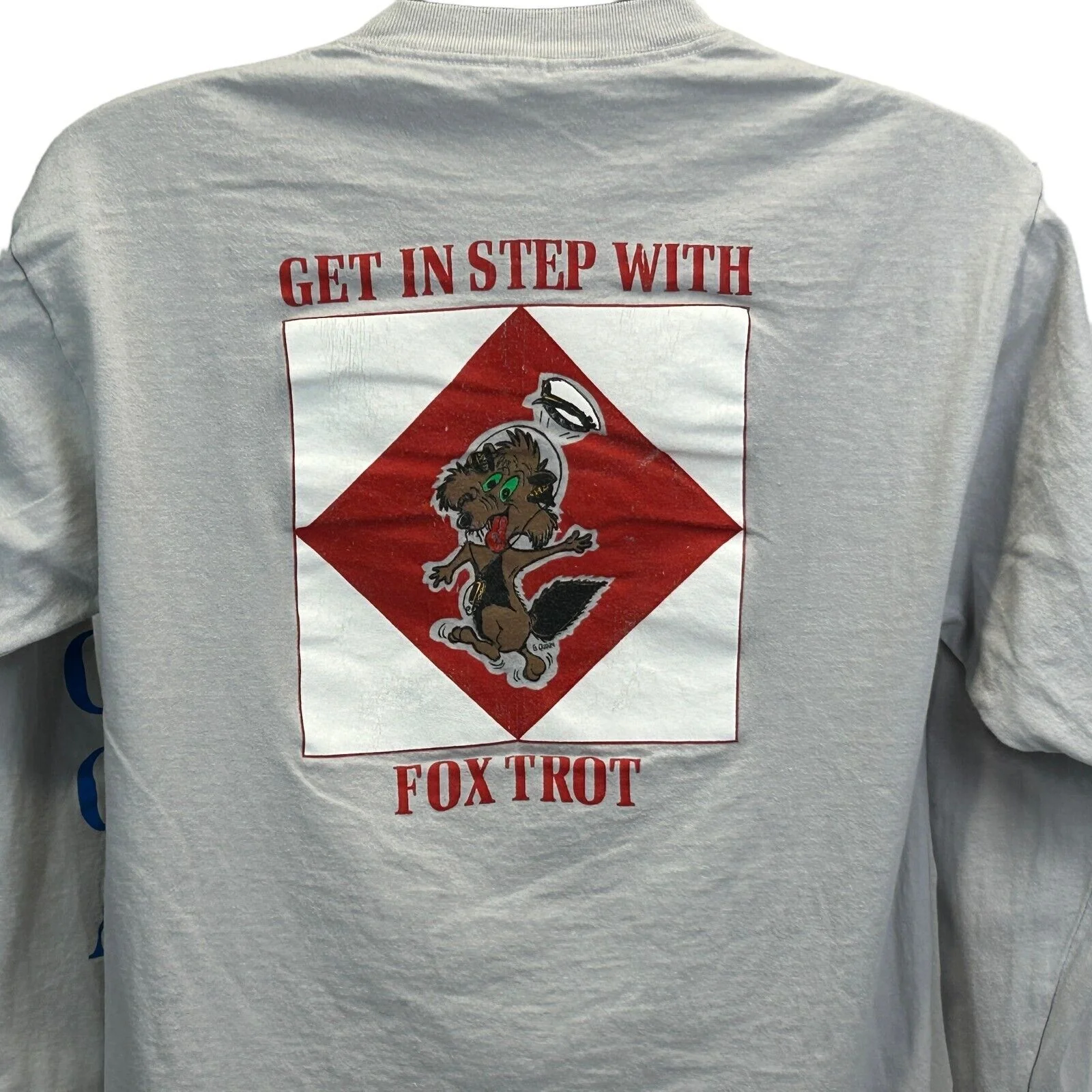 Vintage 80s US Coast Guard Academy Foxtrot T Shirt USCGA USA Made Gray L Large - Image 5