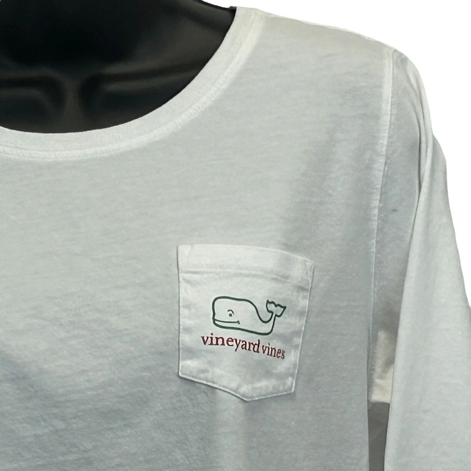 Vineyard Vines Happy Holidays T Shirt Womens Medium Christmas Long Sleeve White - Image 7