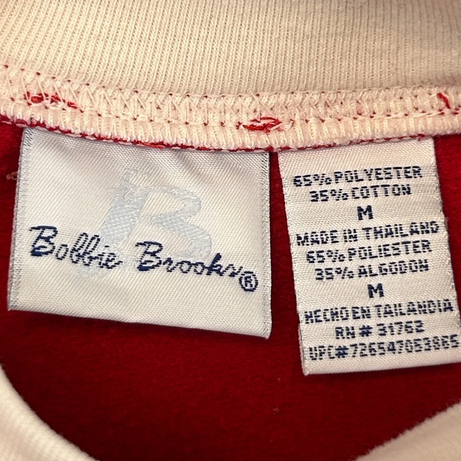 Vintage 90s Silent Night Cute Christmas Sweater Sweatshirt Red Womens M Medium - Image 6