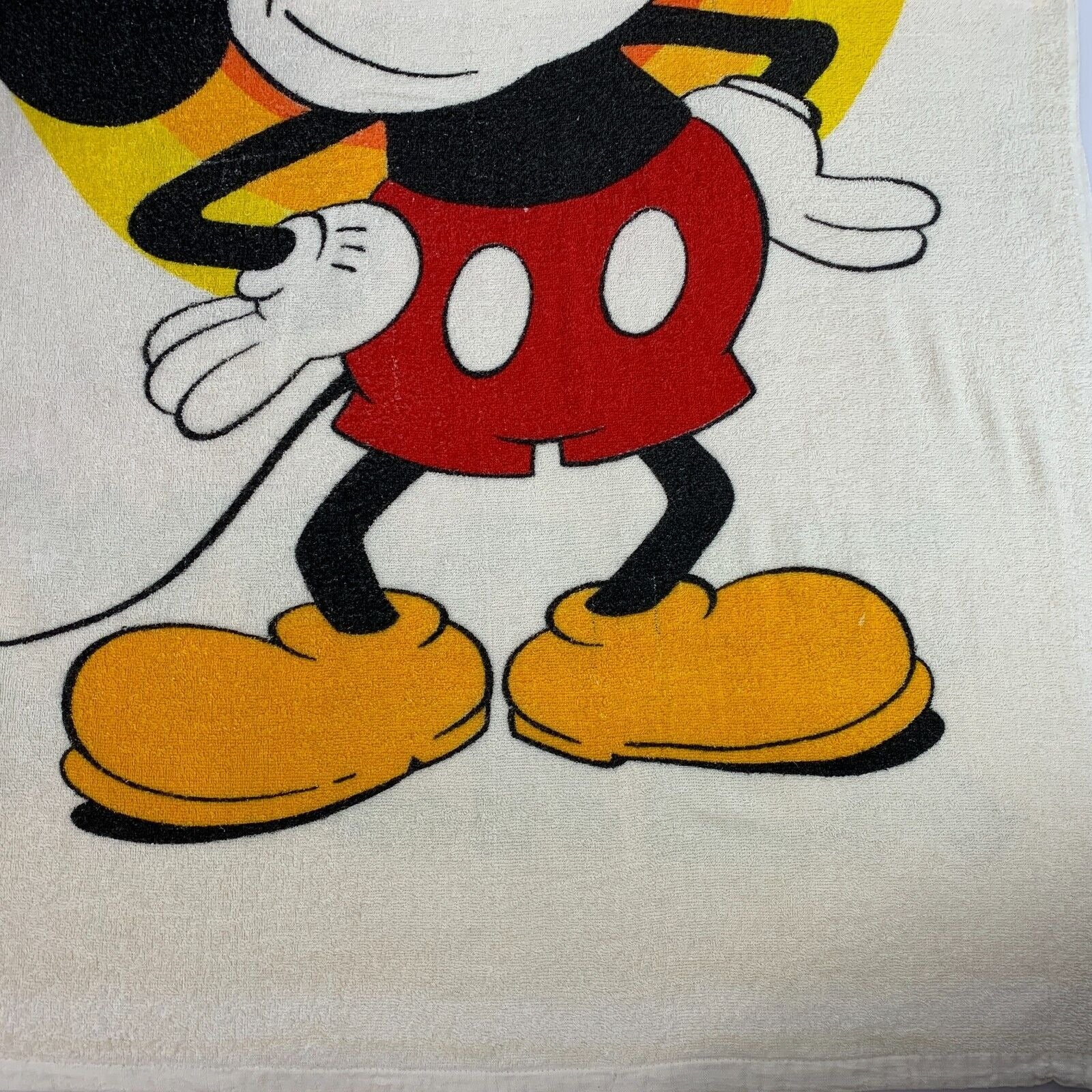 Vintage 80s 90s Mickey Mouse Beach Towel Walt Disney Disneyland Franco - Image 10