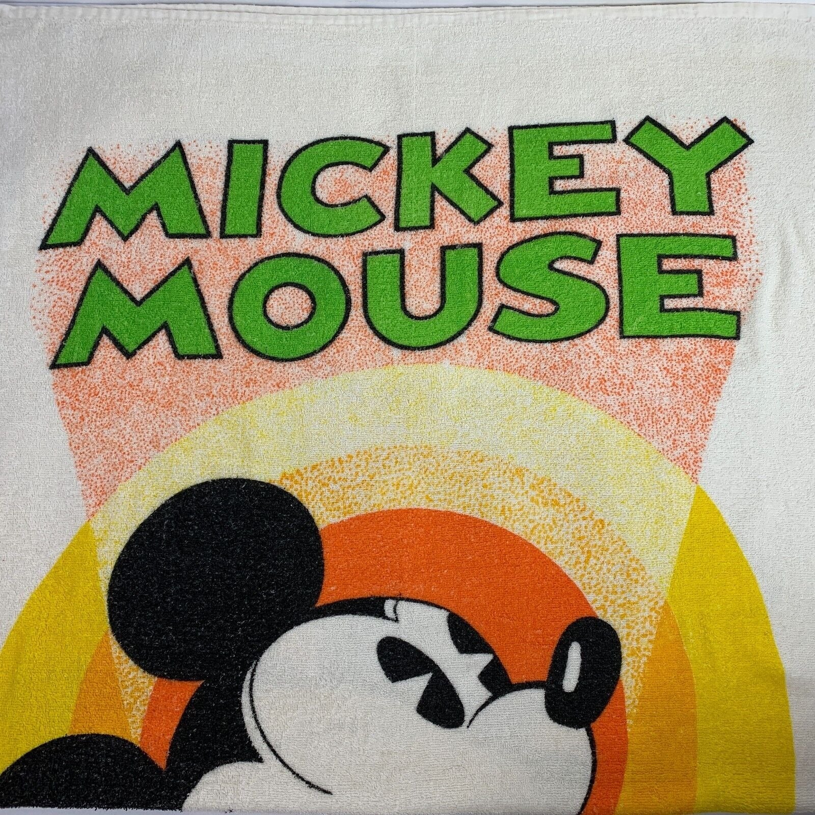 Vintage 80s 90s Mickey Mouse Beach Towel Walt Disney Disneyland Franco - Image 9